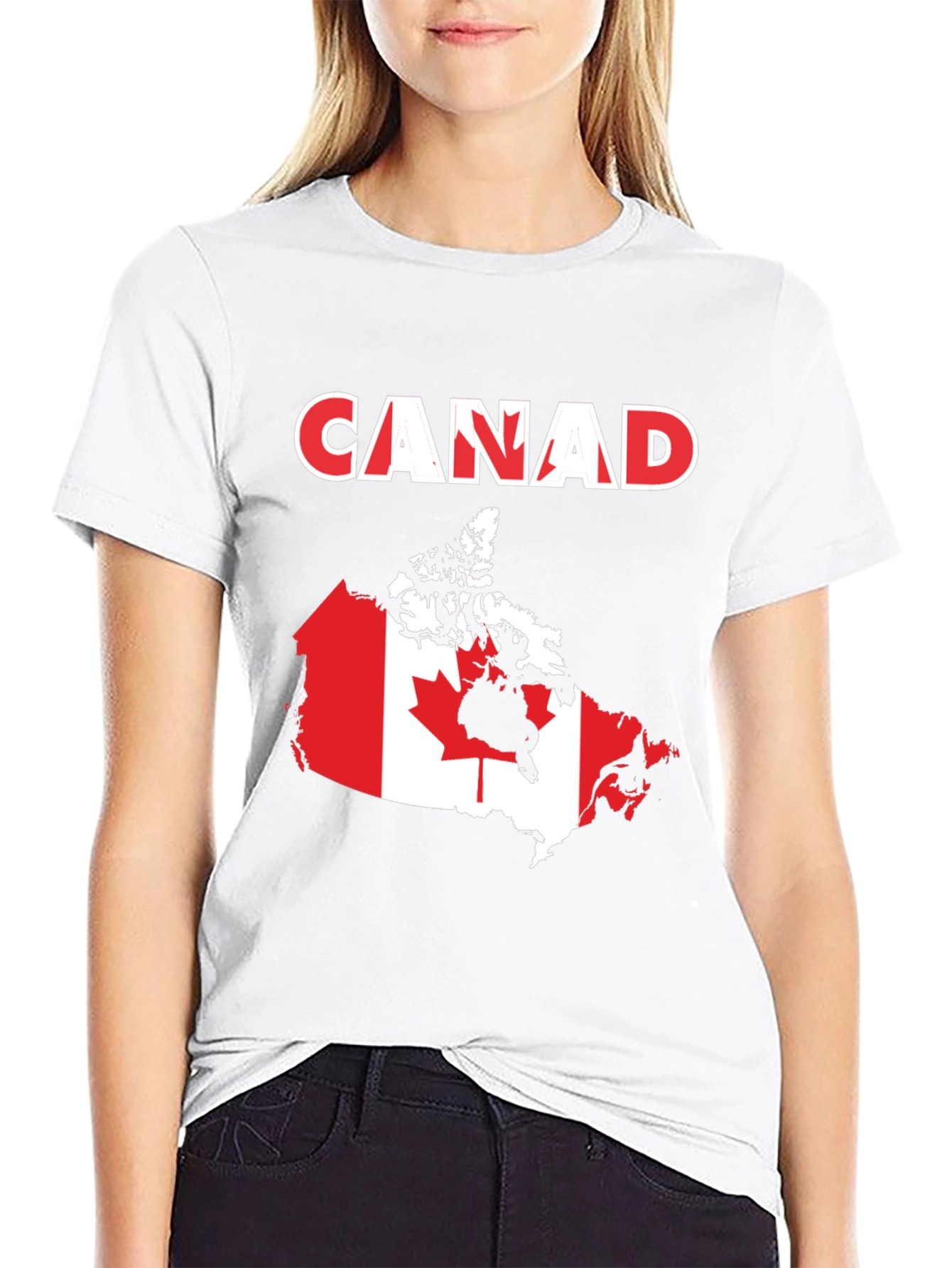 Canada Flag Map T-Shirt Patriotic Pride Tee