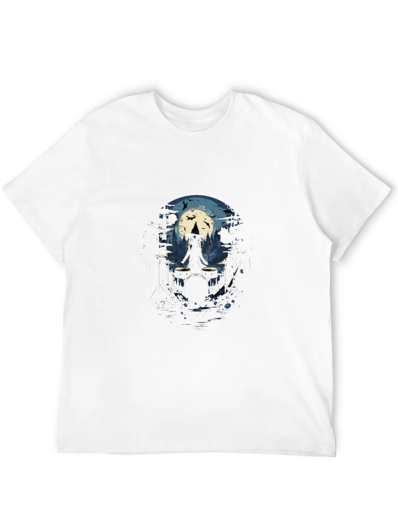 Witch Drummer Tee - Halloween Music Shirt