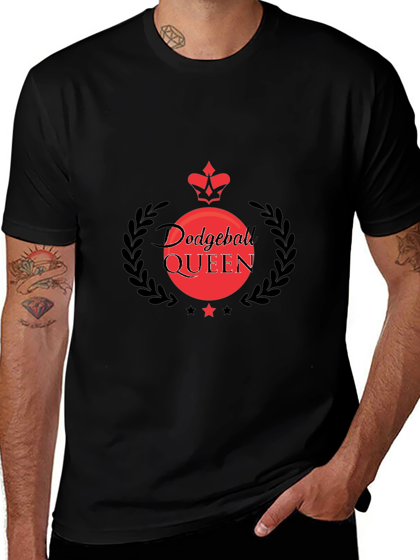 Dodgeball Queen Black T-Shirt