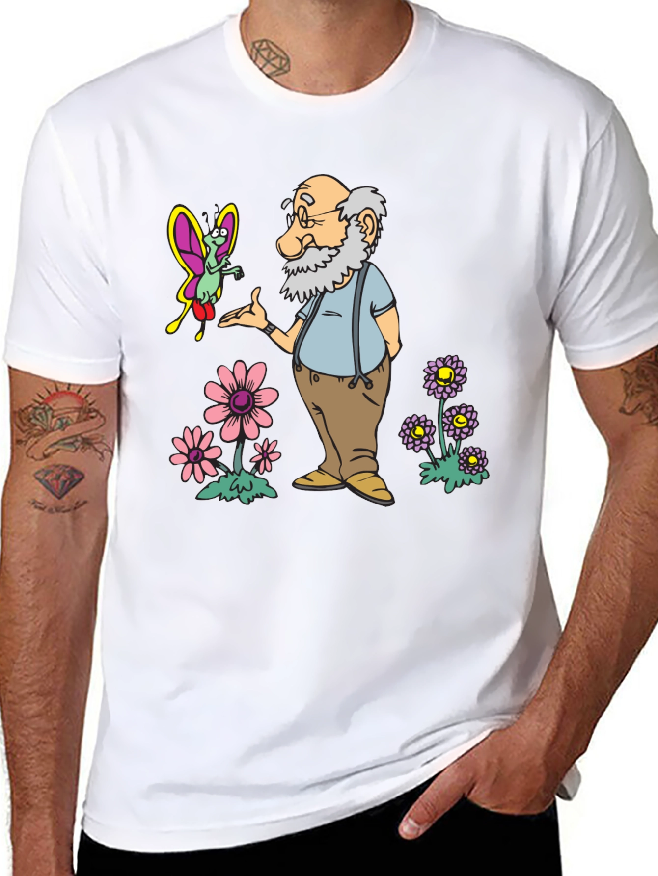 Cartoon Old Man T-Shirt