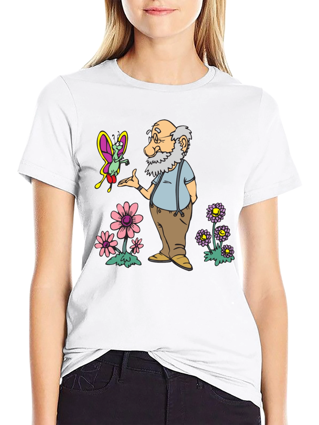 Cartoon Old Man T-Shirt