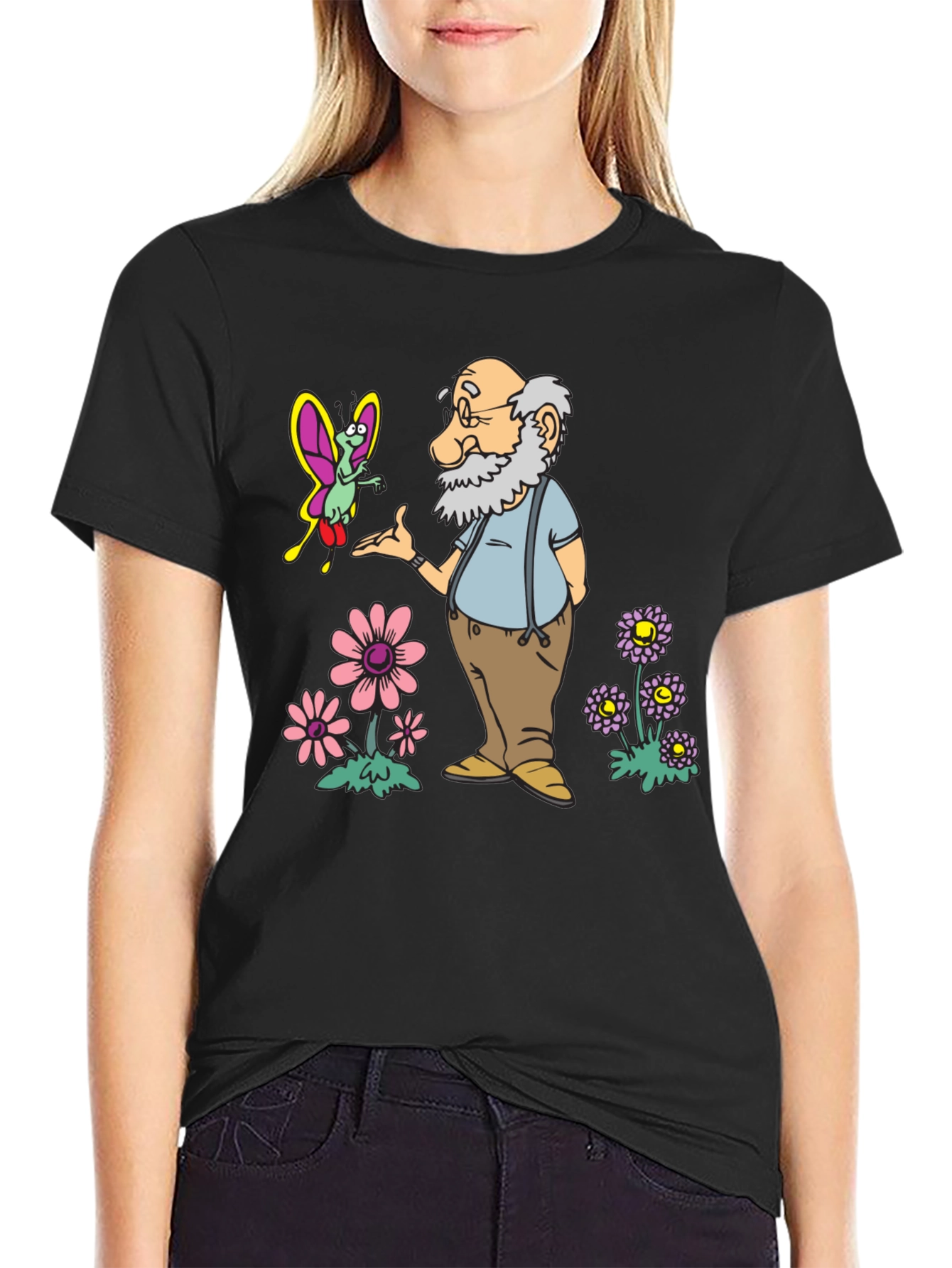 Cartoon Old Man T-Shirt