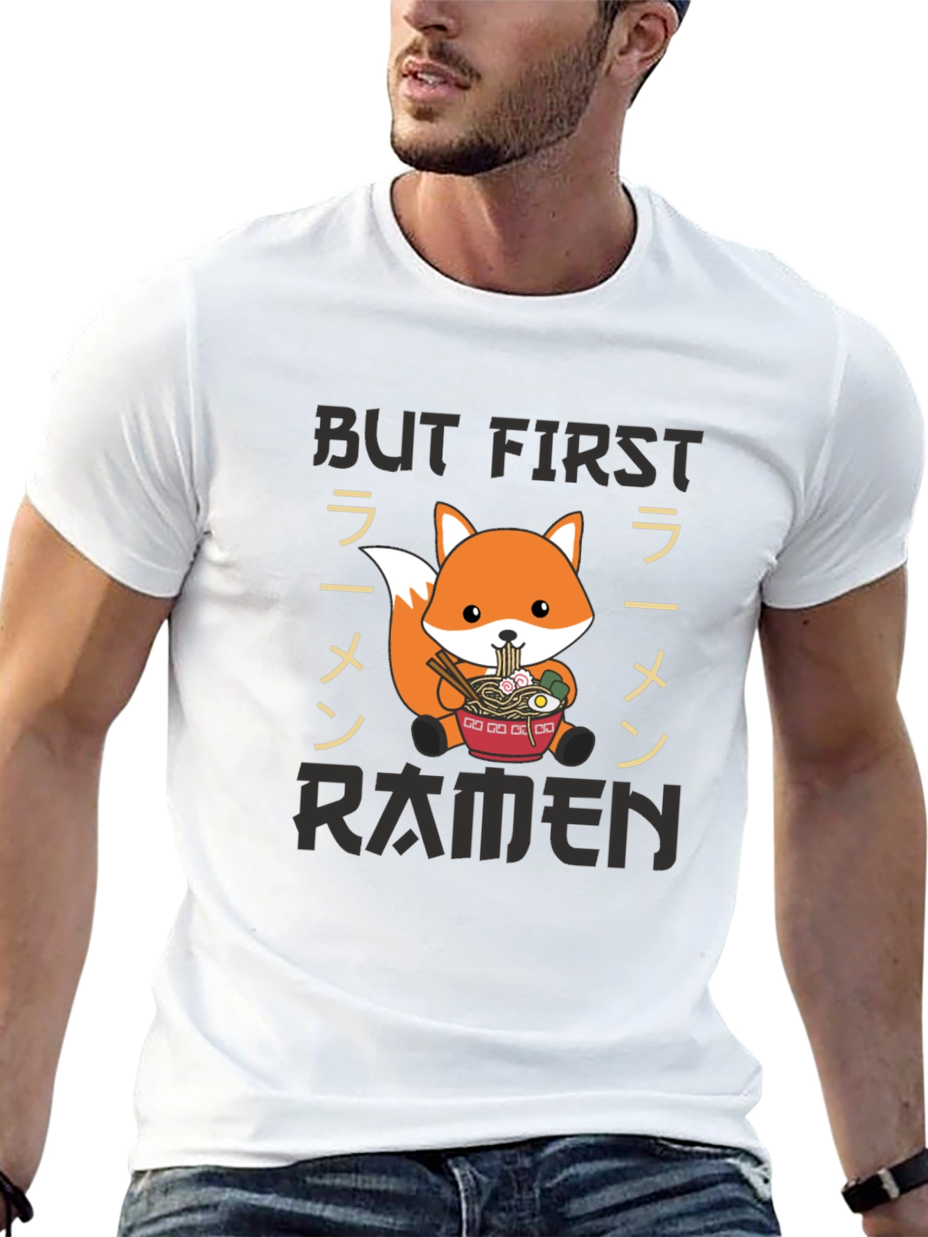 But First Ramen T-Shirt - Fox Graphic Tee