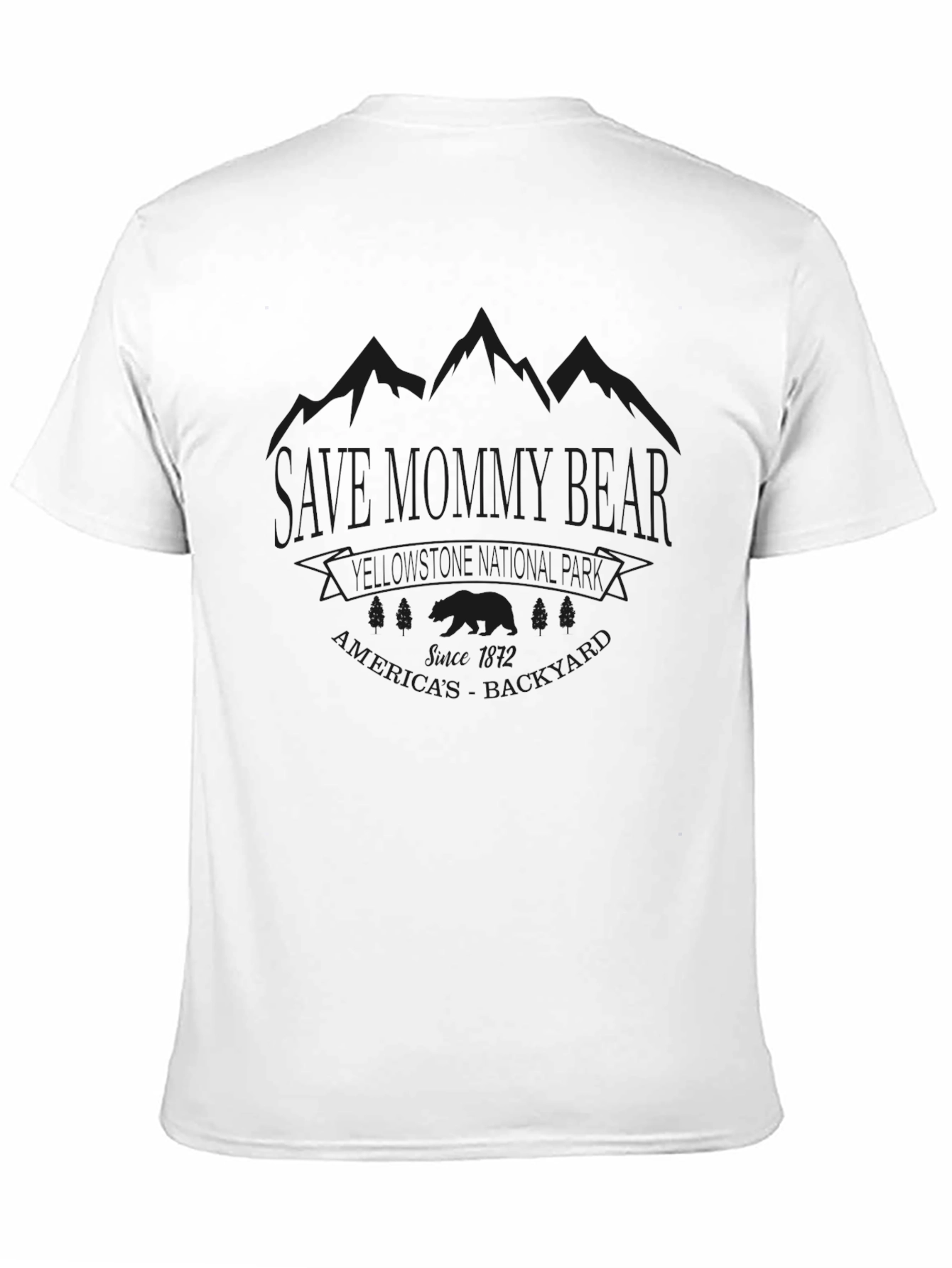 Sale Mommy Bear Camping T-Shirt - Black