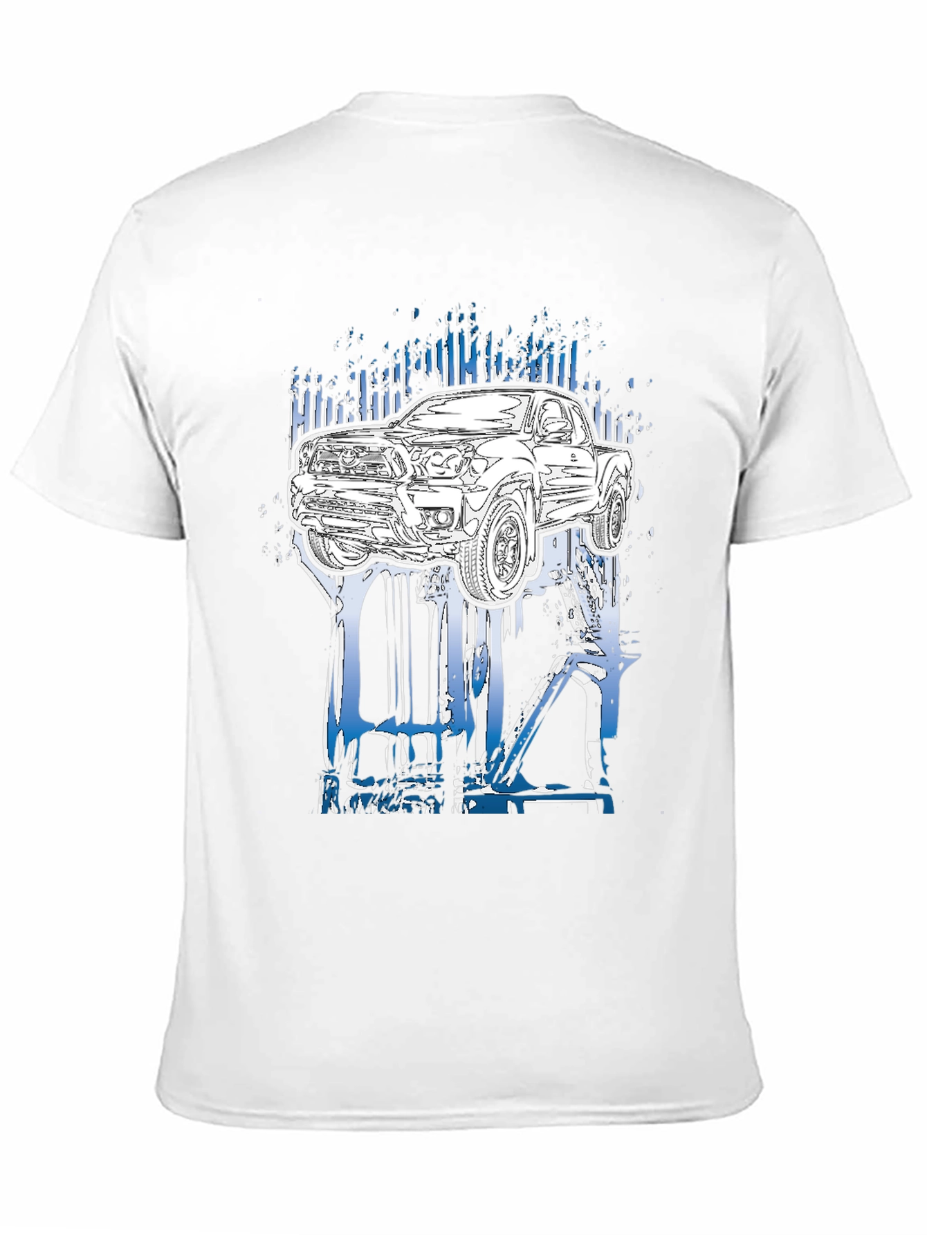 Truck Graphic Tee - Black Cotton T-Shirt