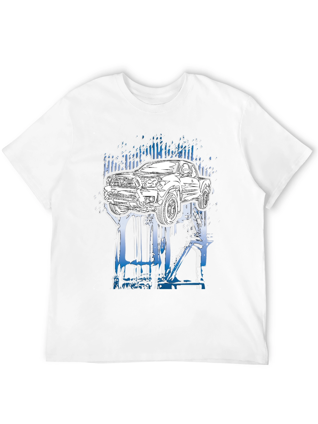 Truck Graphic Tee - Black Cotton T-Shirt