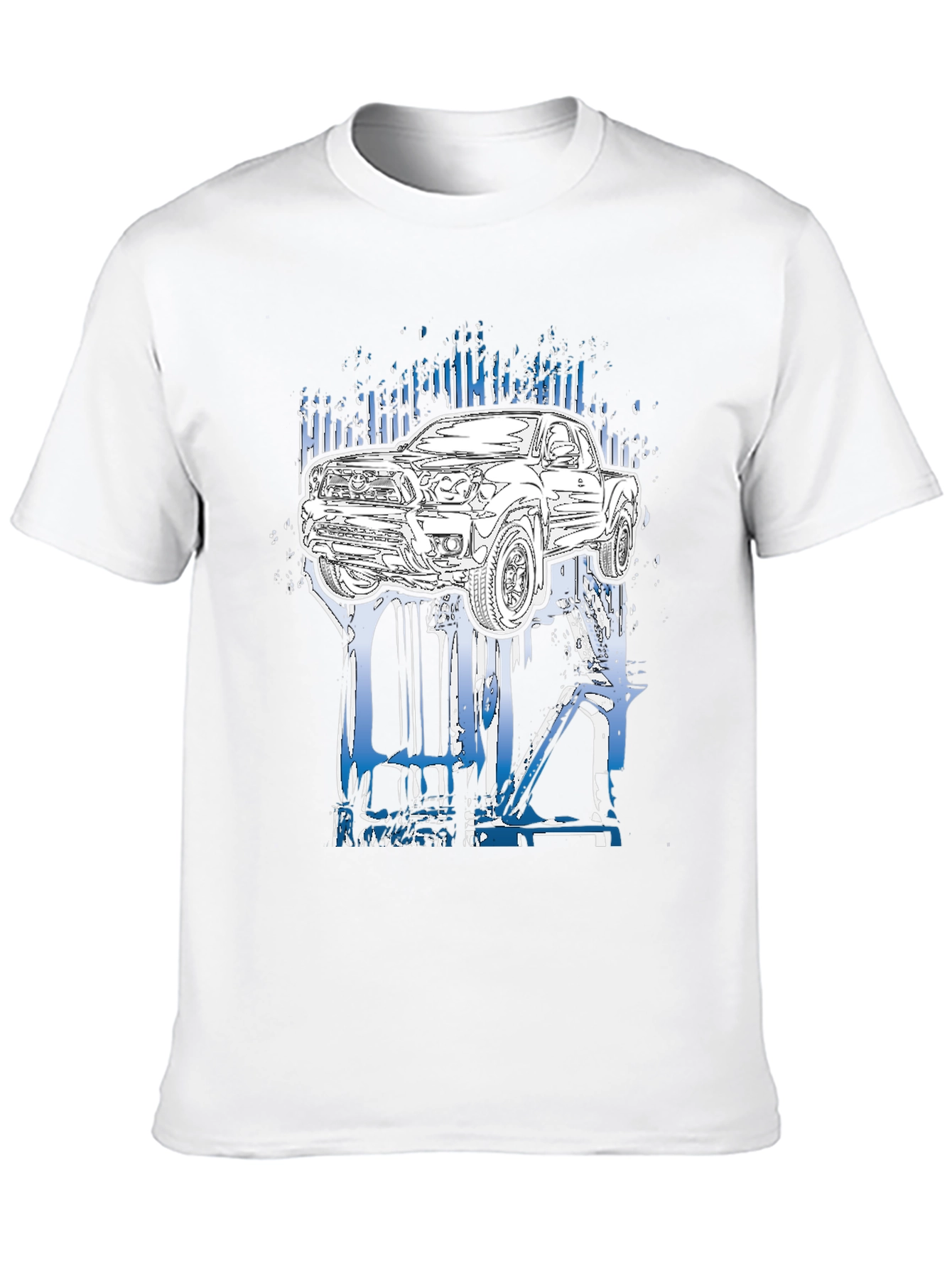Truck Graphic Tee - Black Cotton T-Shirt