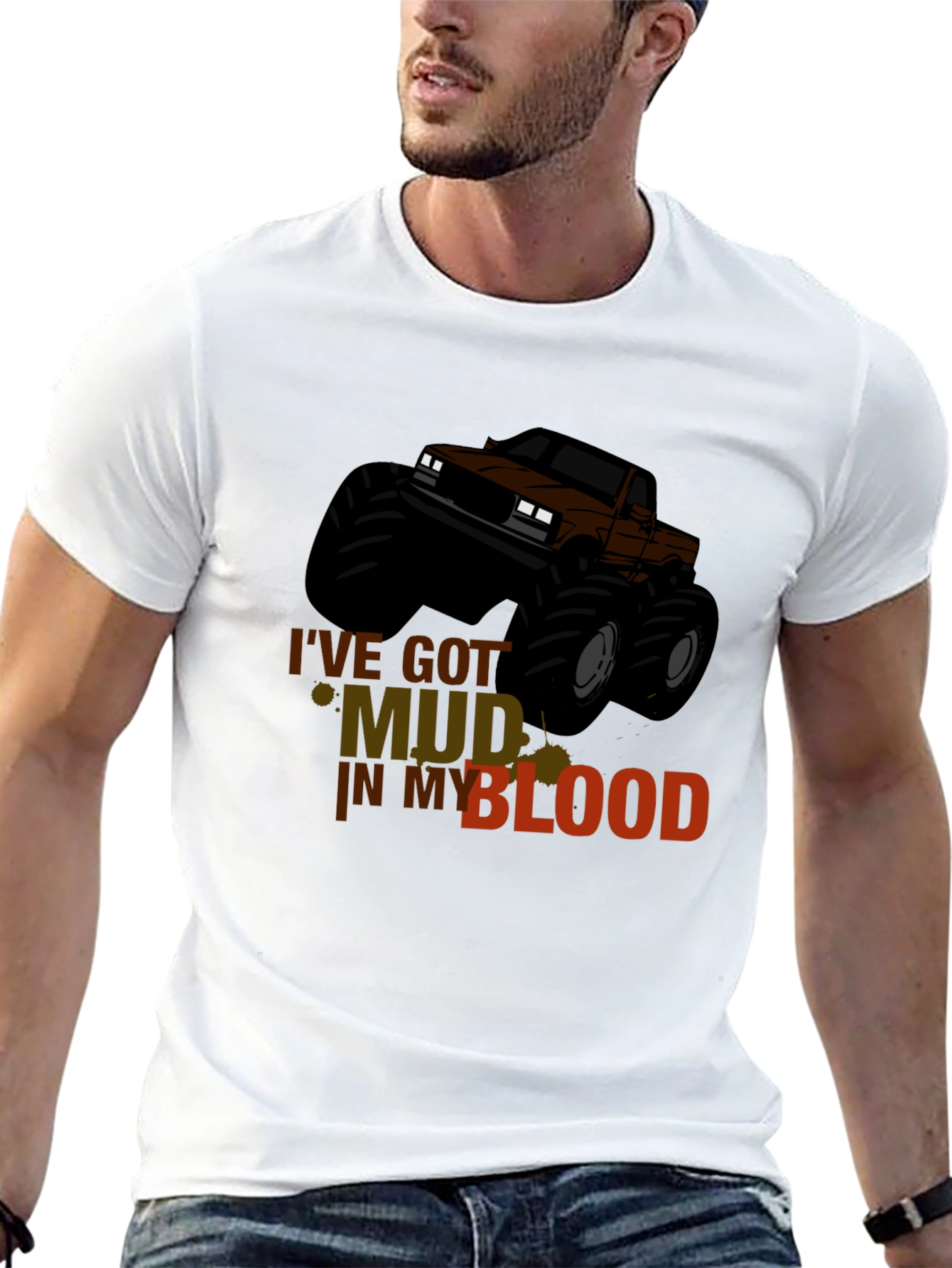 Mud in My Blood Monster Truck T-Shirt