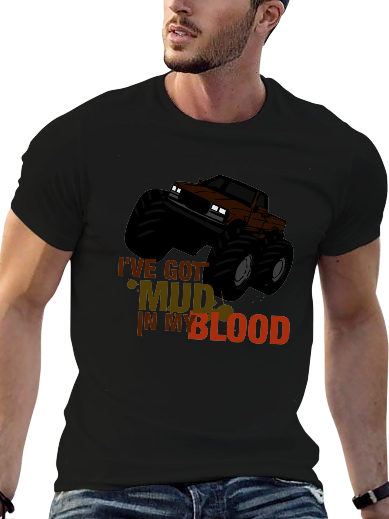 Mud in My Blood Monster Truck T-Shirt