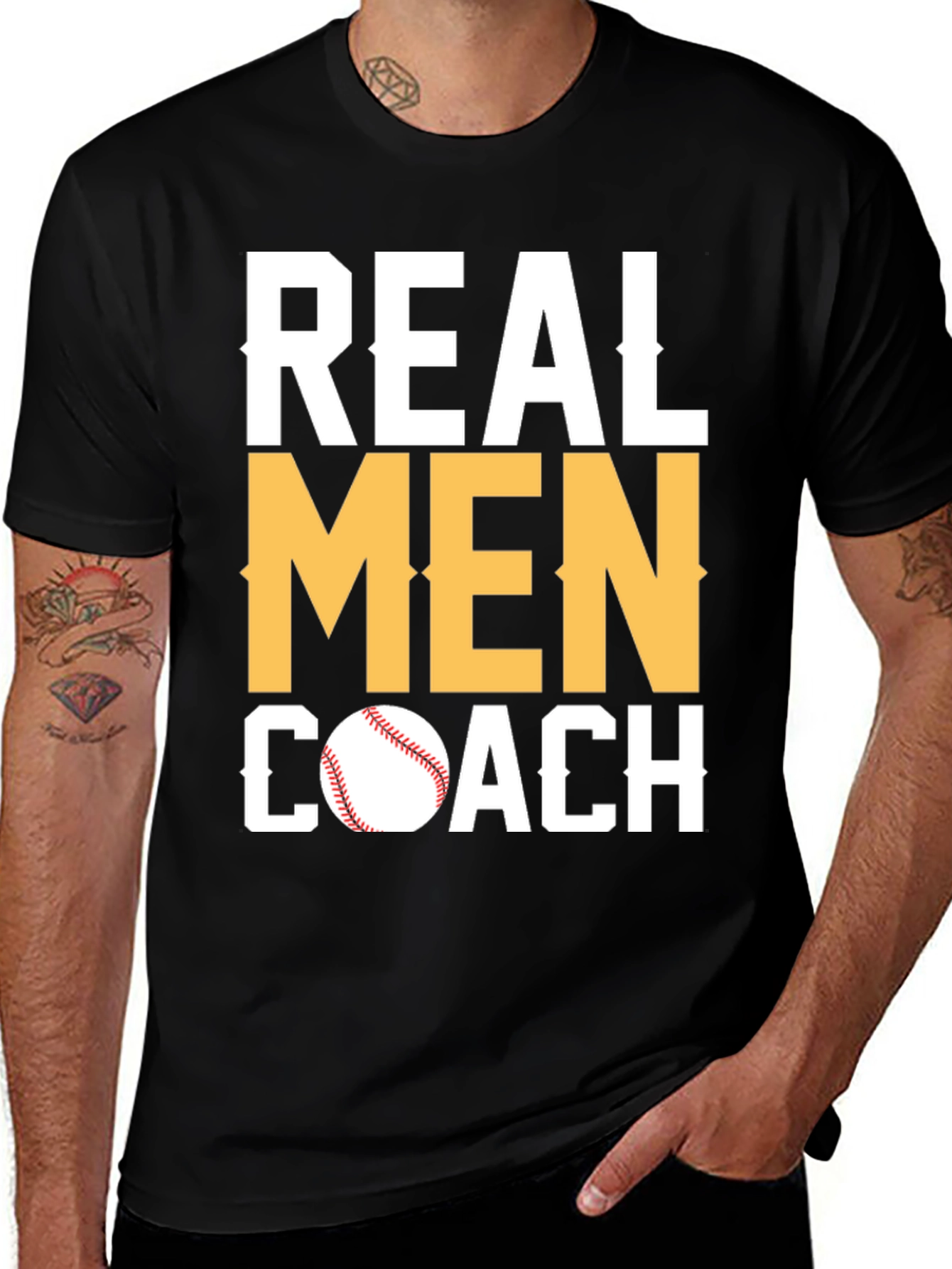 Real Men Coach T-Shirt - Baseball Coach Tee