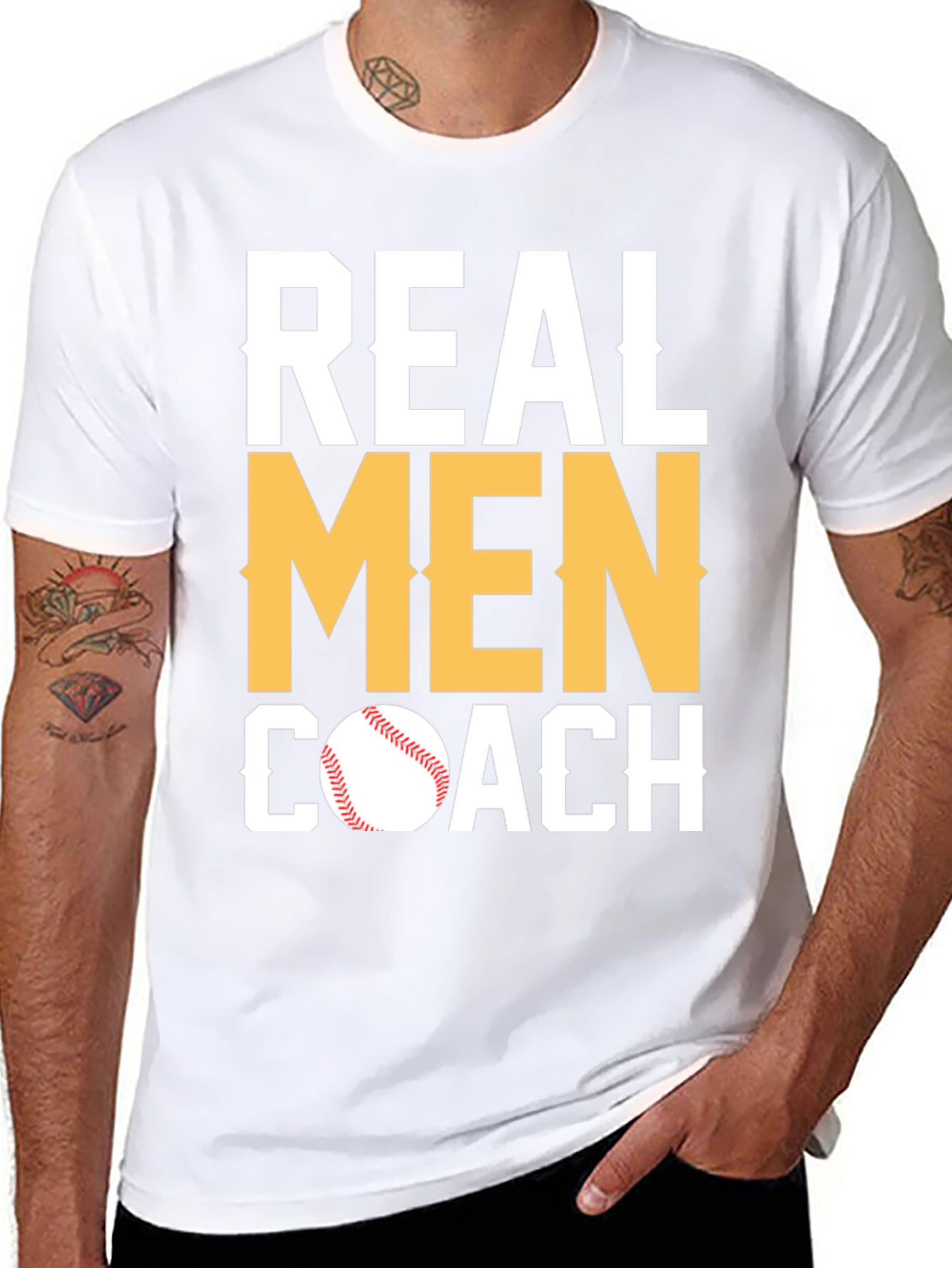 Real Men Coach T-Shirt - Baseball Coach Tee