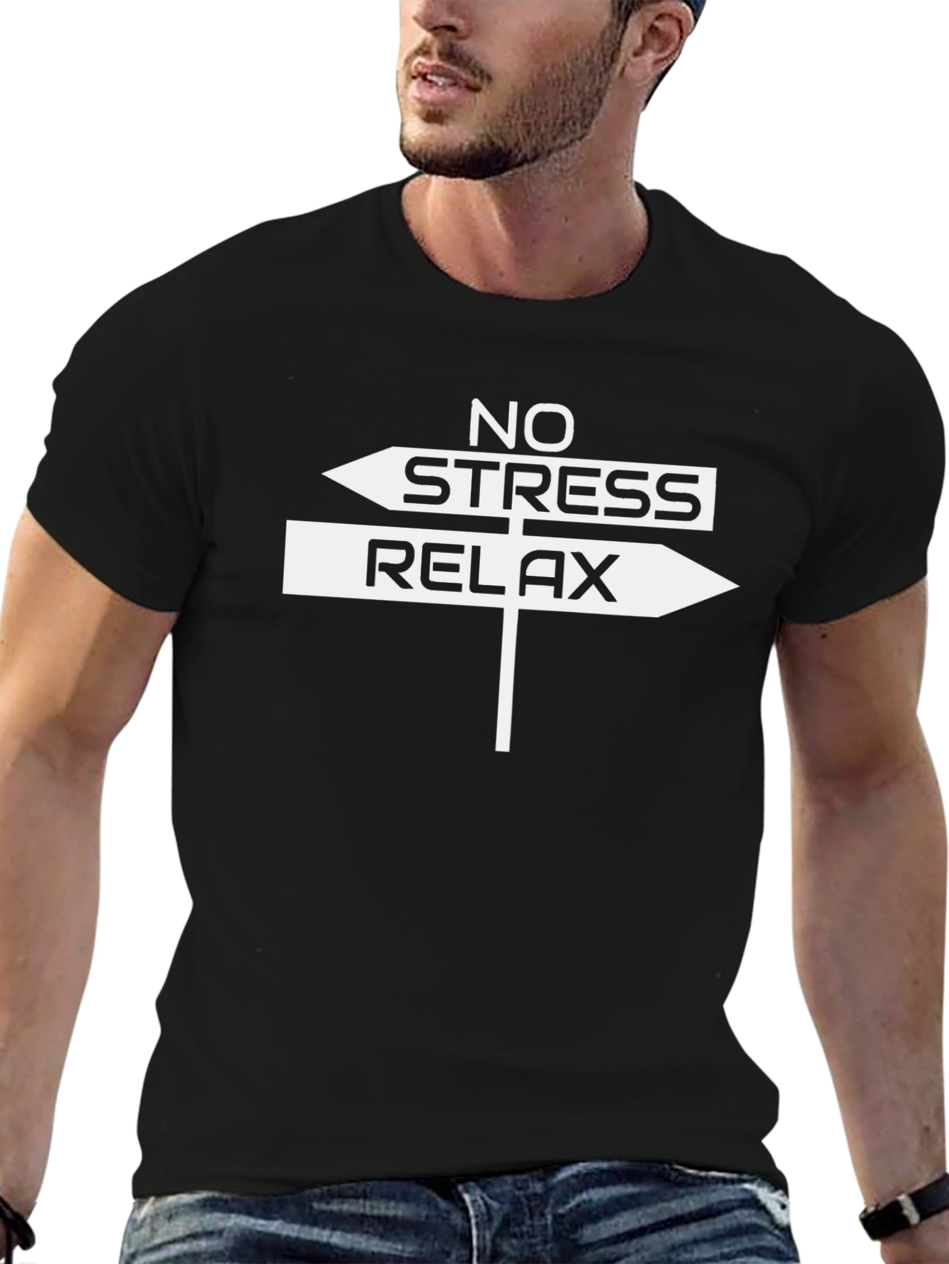 Relax T-Shirt - No Stress Directional Sign Tee