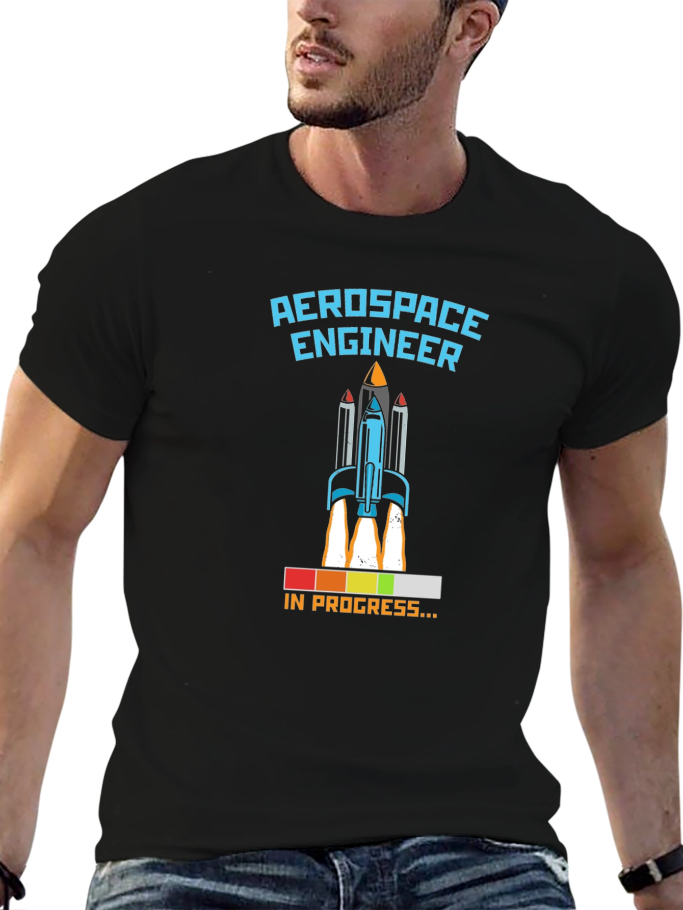 Aerospace Engineer Rocket Launch Mens T-Shirt