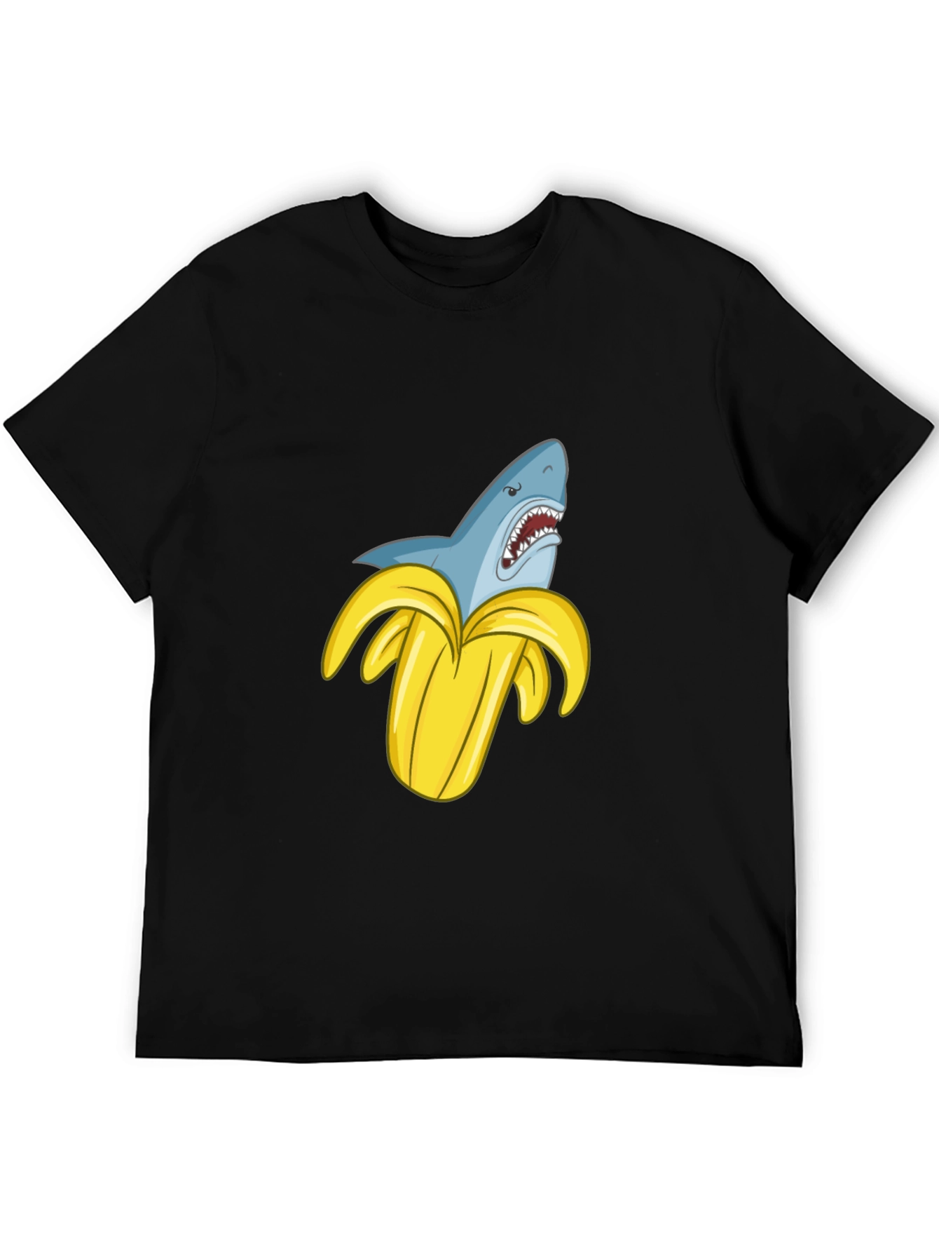 Shark Banana Funny Graphic T-Shirt