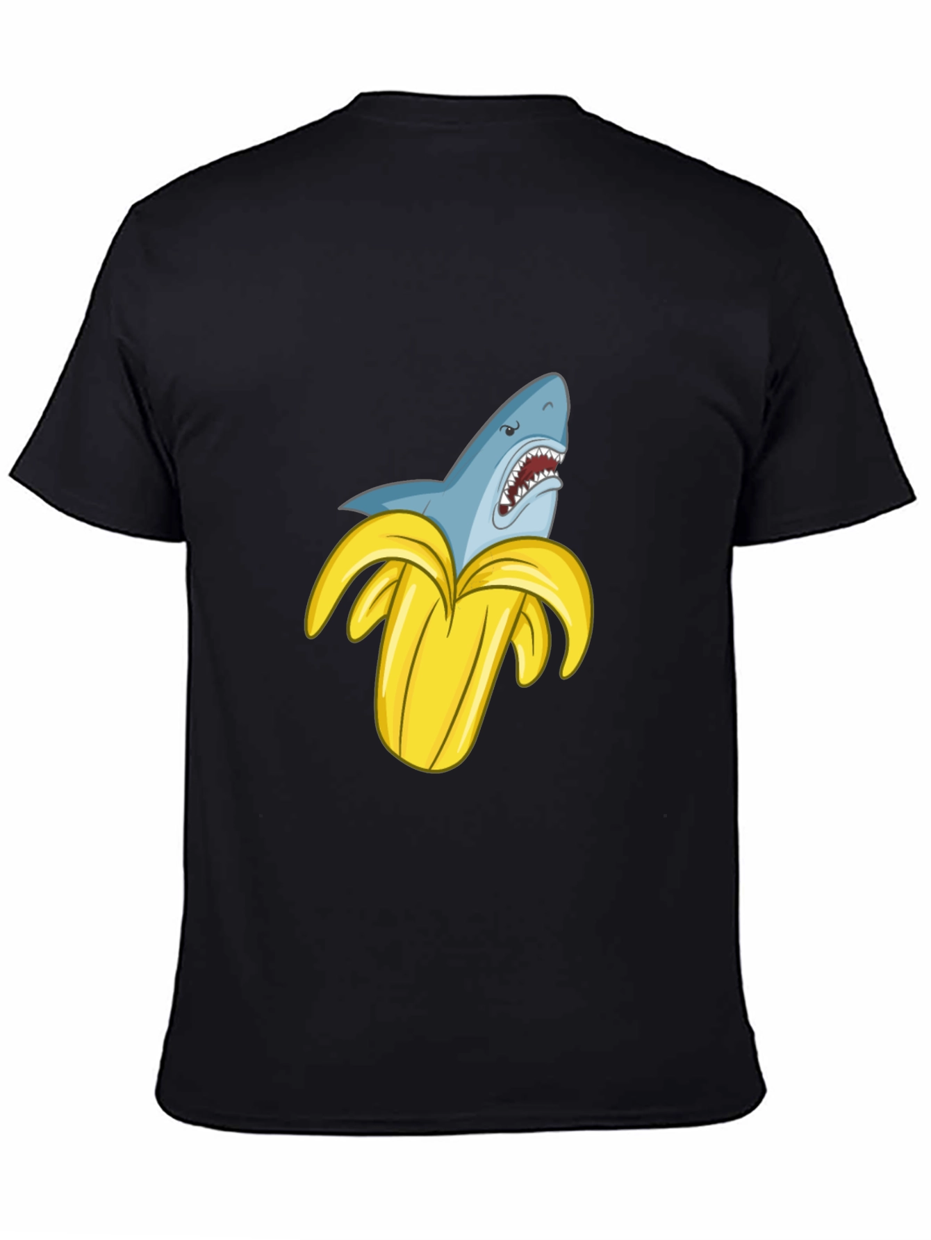 Shark Banana Funny Graphic T-Shirt