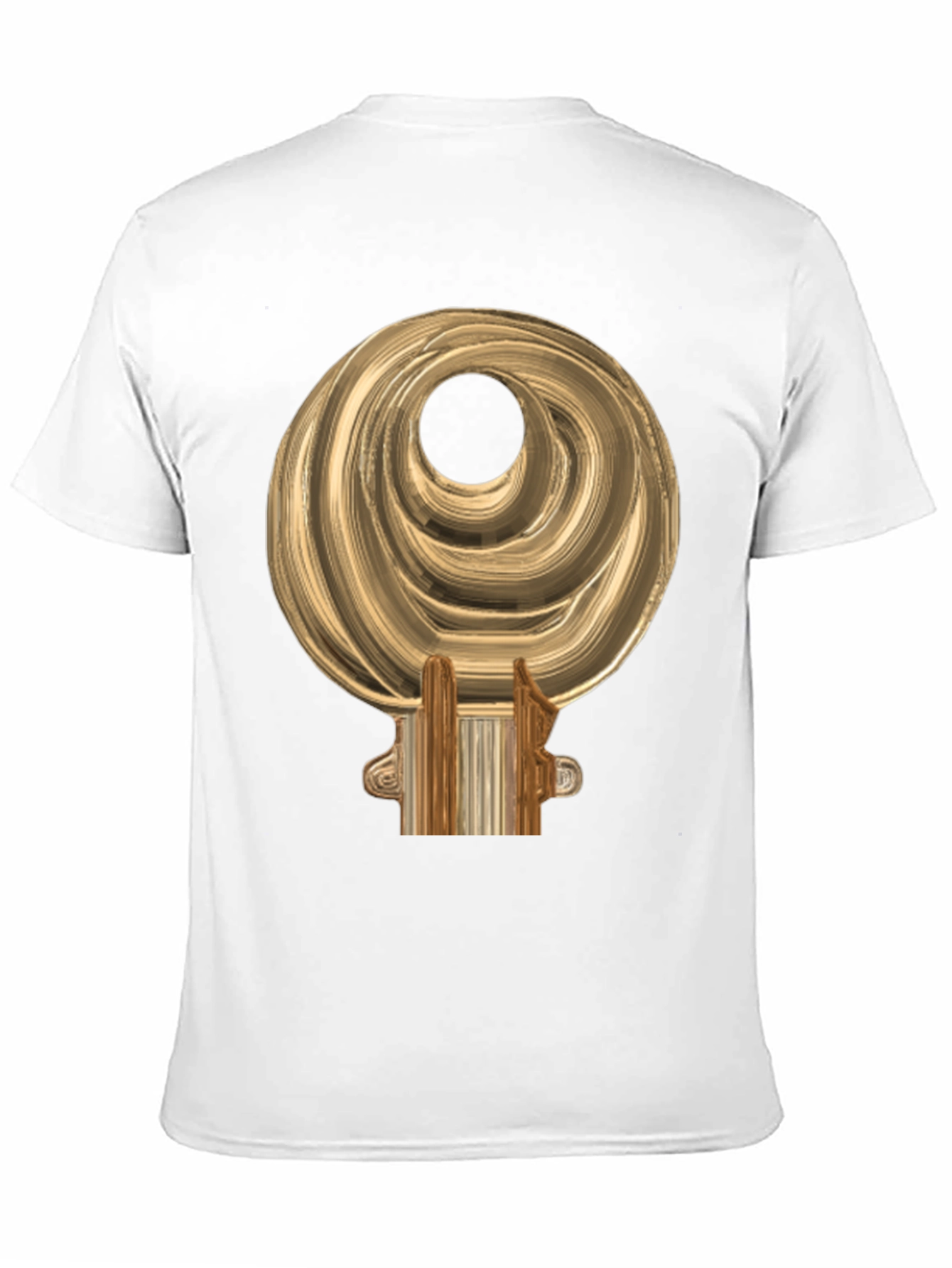 Golden Sankofa Bird Symbol Black T-Shirt