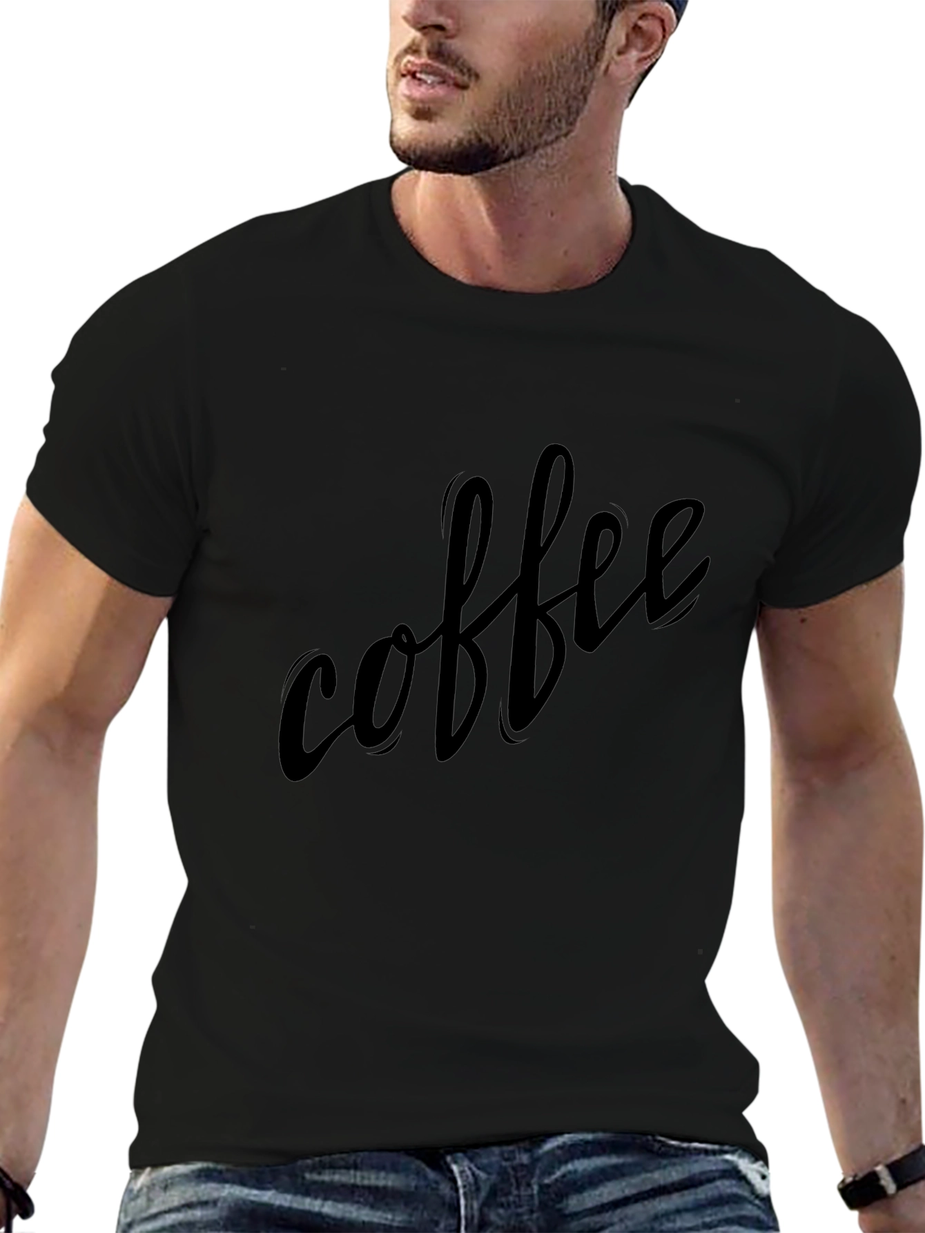 Coffee Script T-Shirt - Black Casual Wear