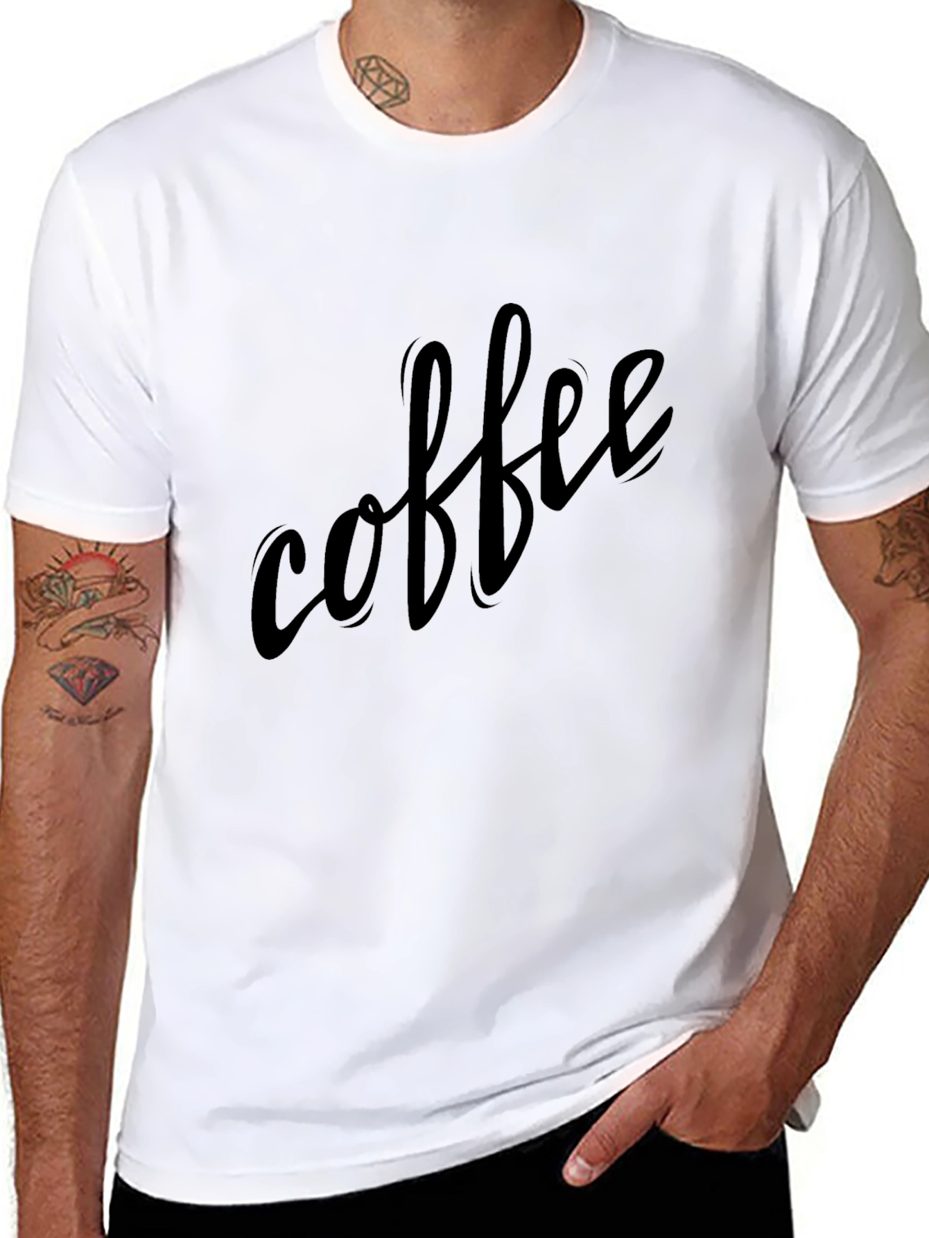 Coffee Script T-Shirt - Black Casual Wear