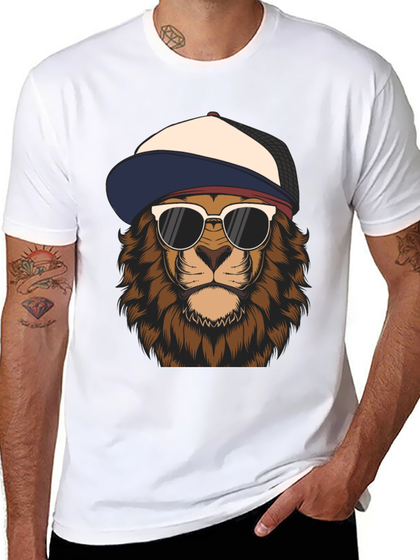 Cool Lion Graphic Tee - Trendy Urban Style