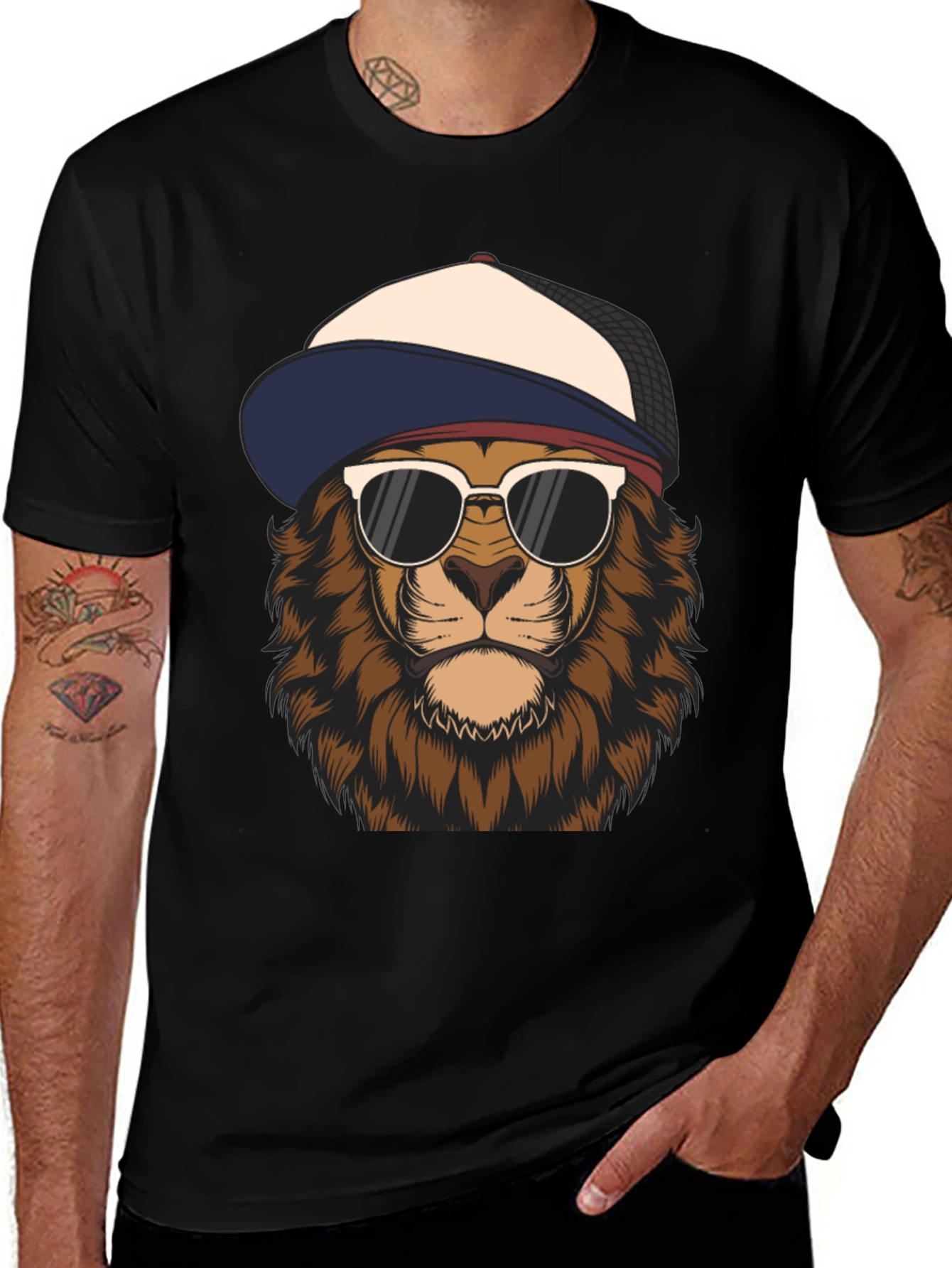 Cool Lion Graphic Tee - Trendy Urban Style