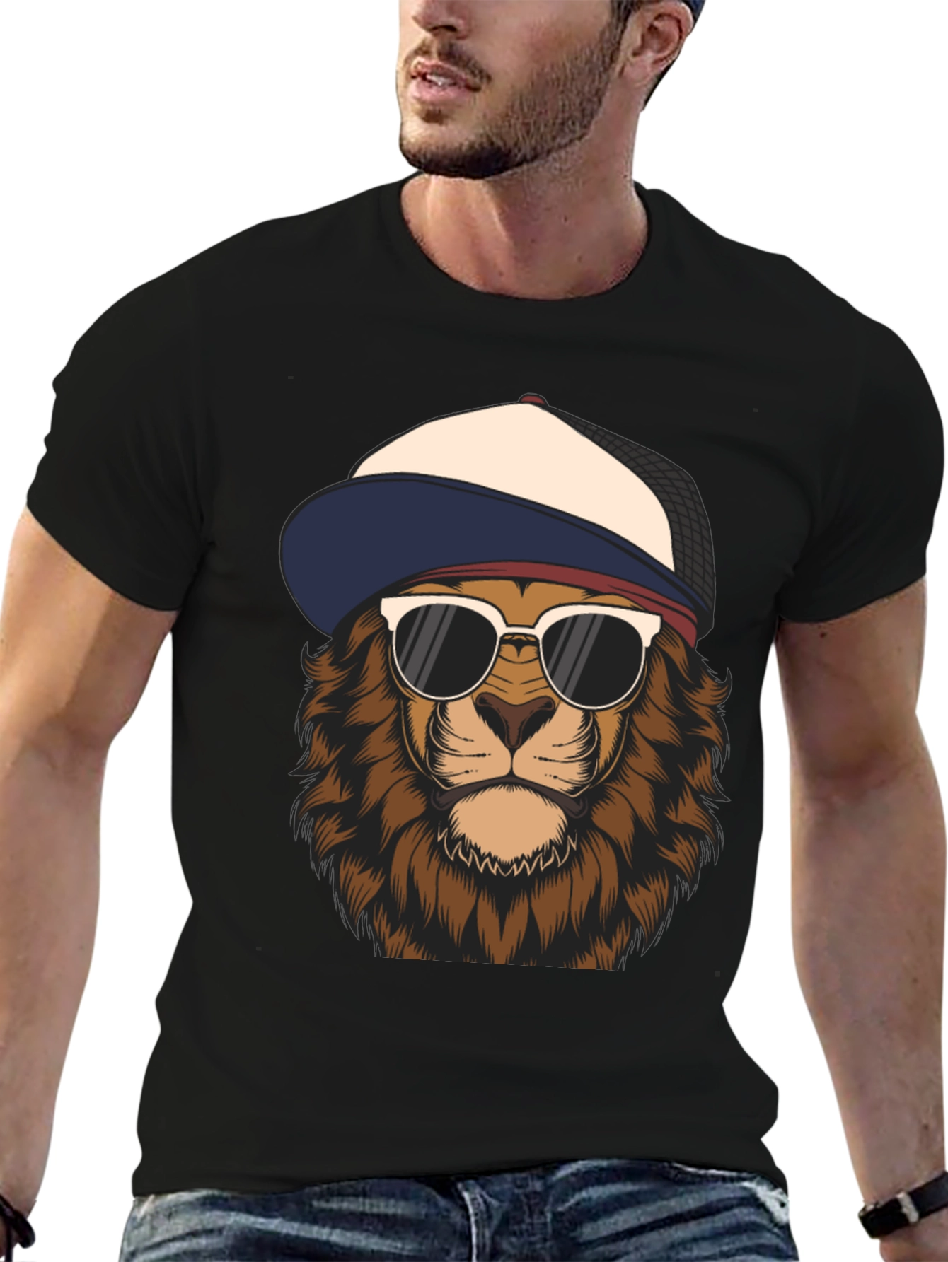 Cool Lion Graphic Tee - Trendy Urban Style