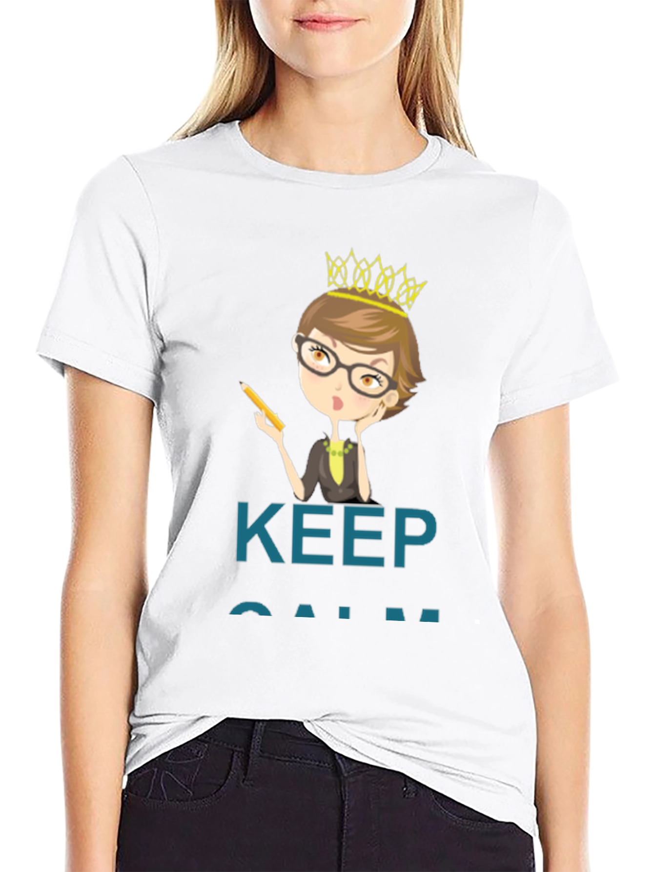 Keep Calm Teacher Queen T-Shirt
