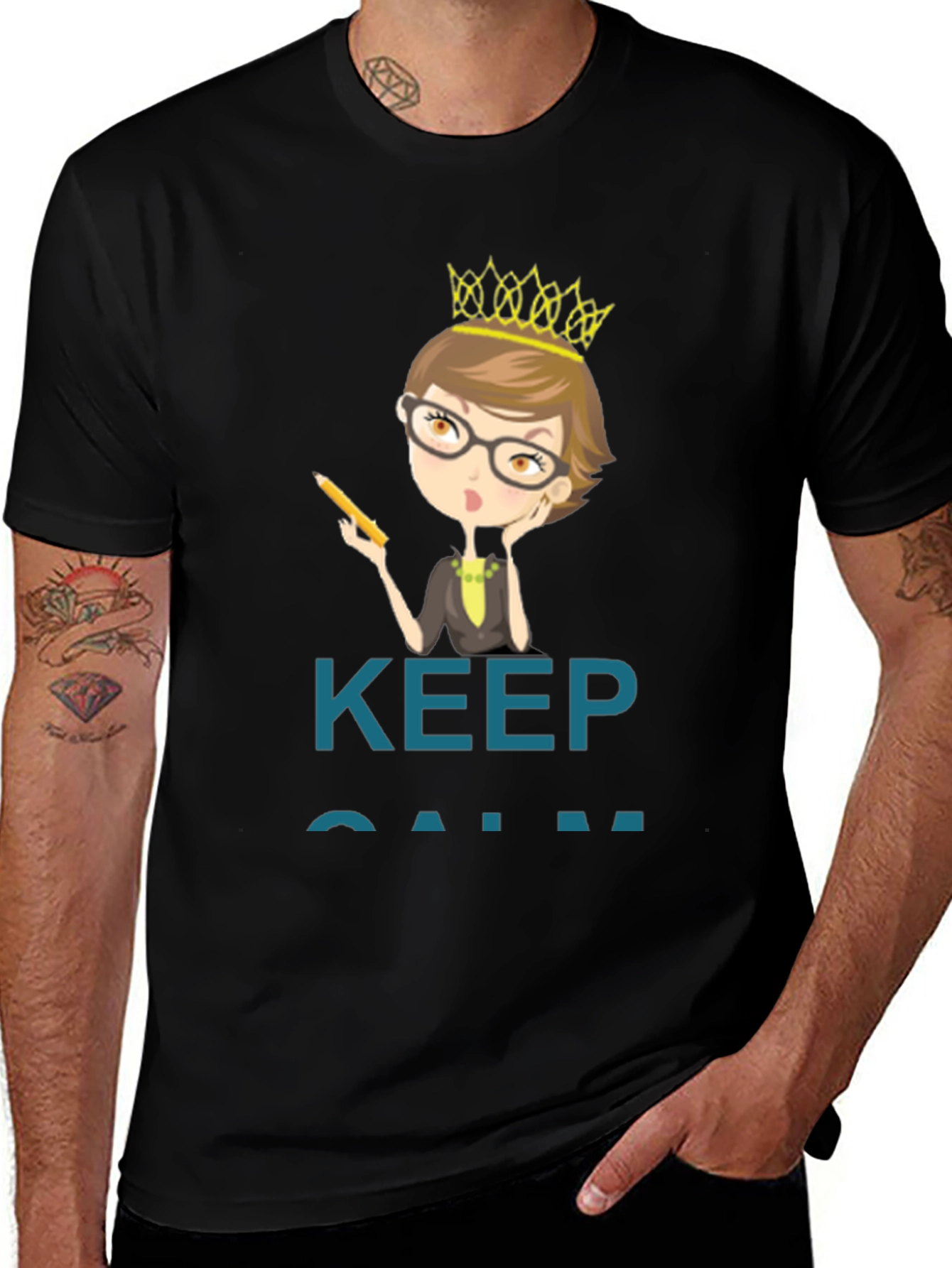 Keep Calm Teacher Queen T-Shirt