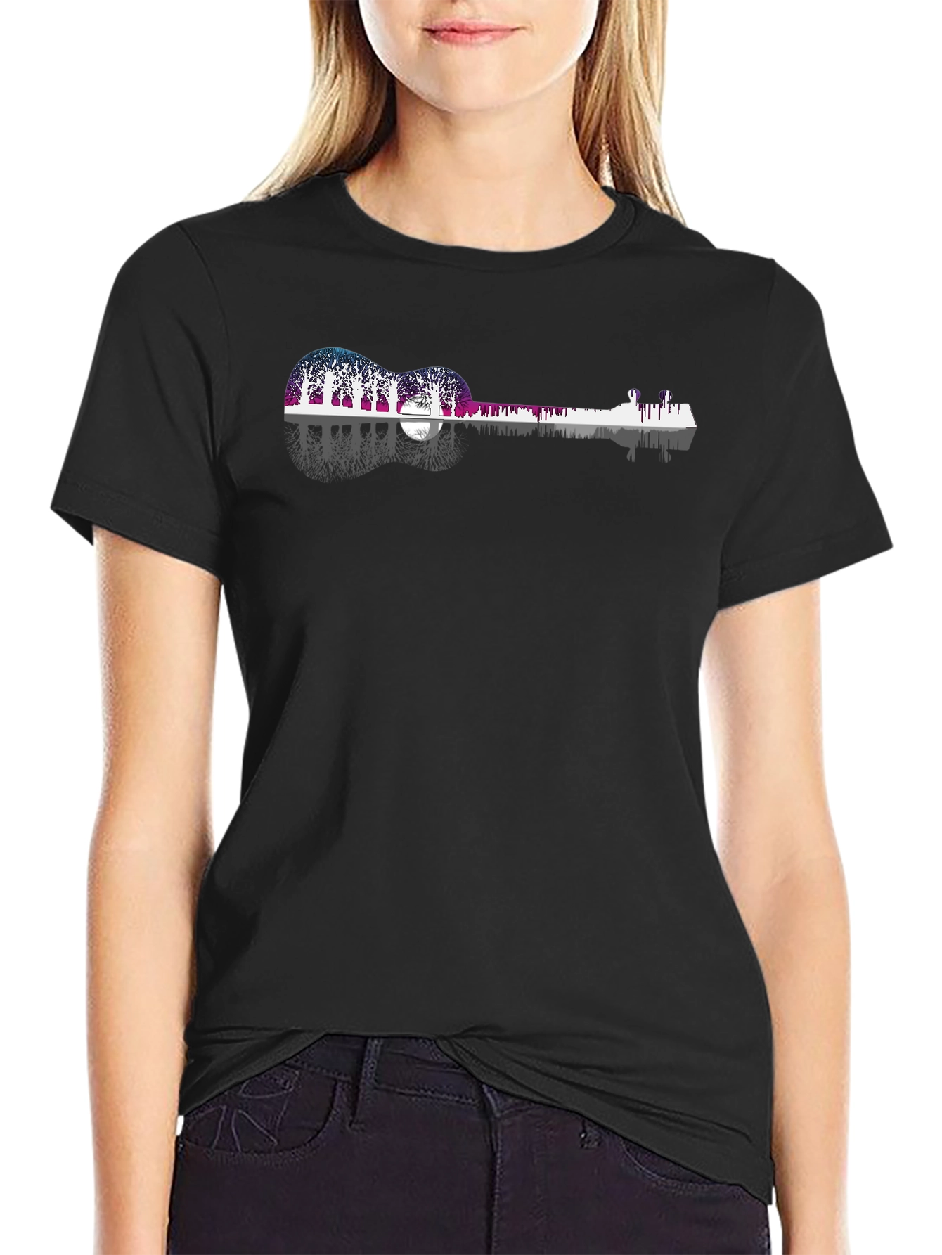 Guitar Landscape Graphic T-Shirt