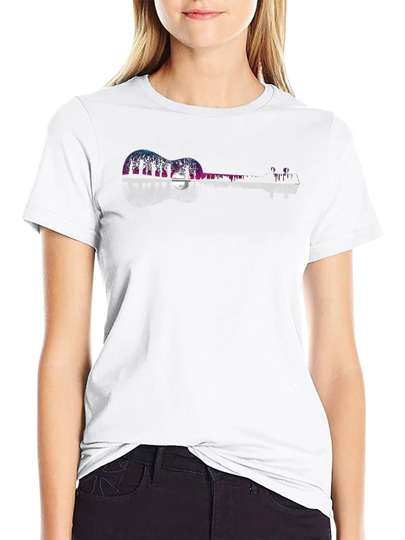 Guitar Landscape Graphic T-Shirt
