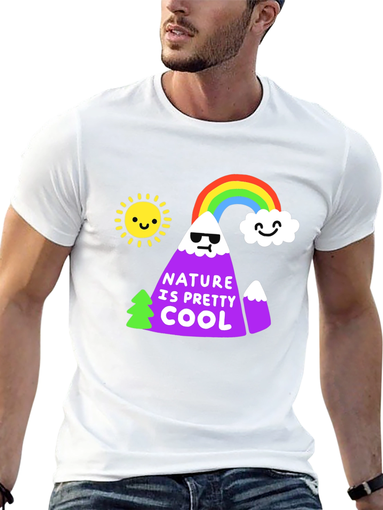 Nature is Pretty Cool Graphic Tee - Black