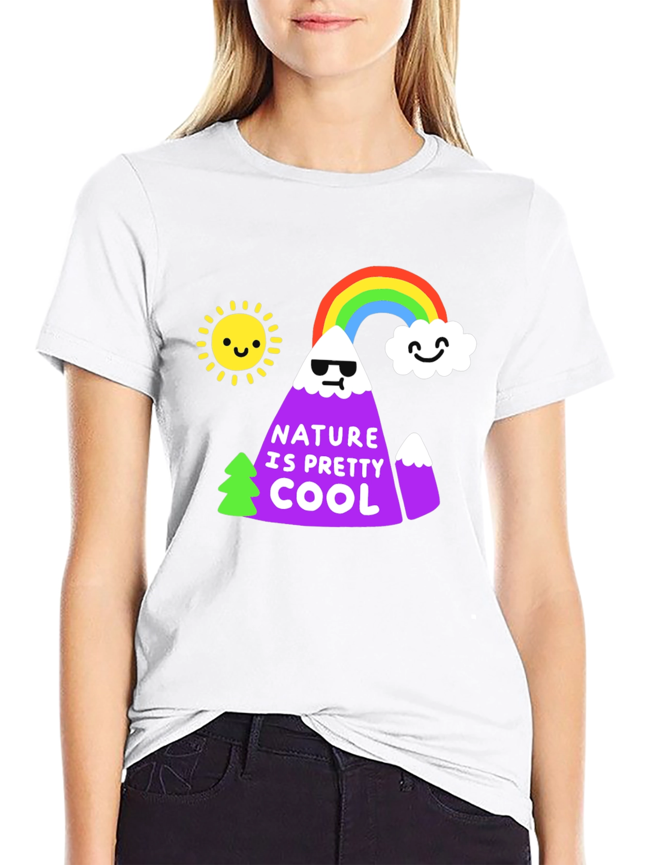 Nature is Pretty Cool Graphic Tee - Black