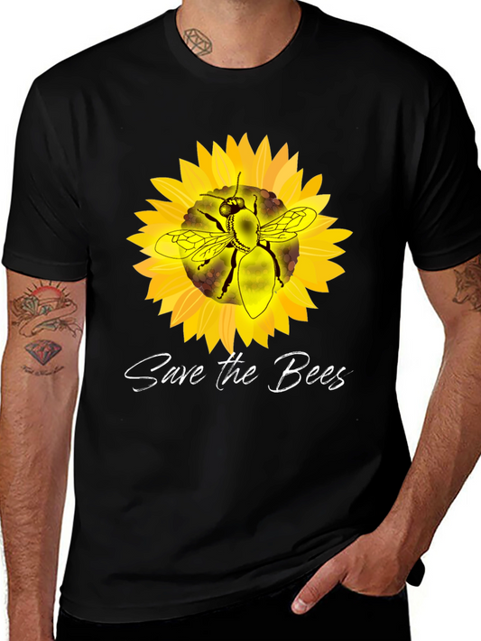 Save the Bees Sunflower Graphic T-Shirt