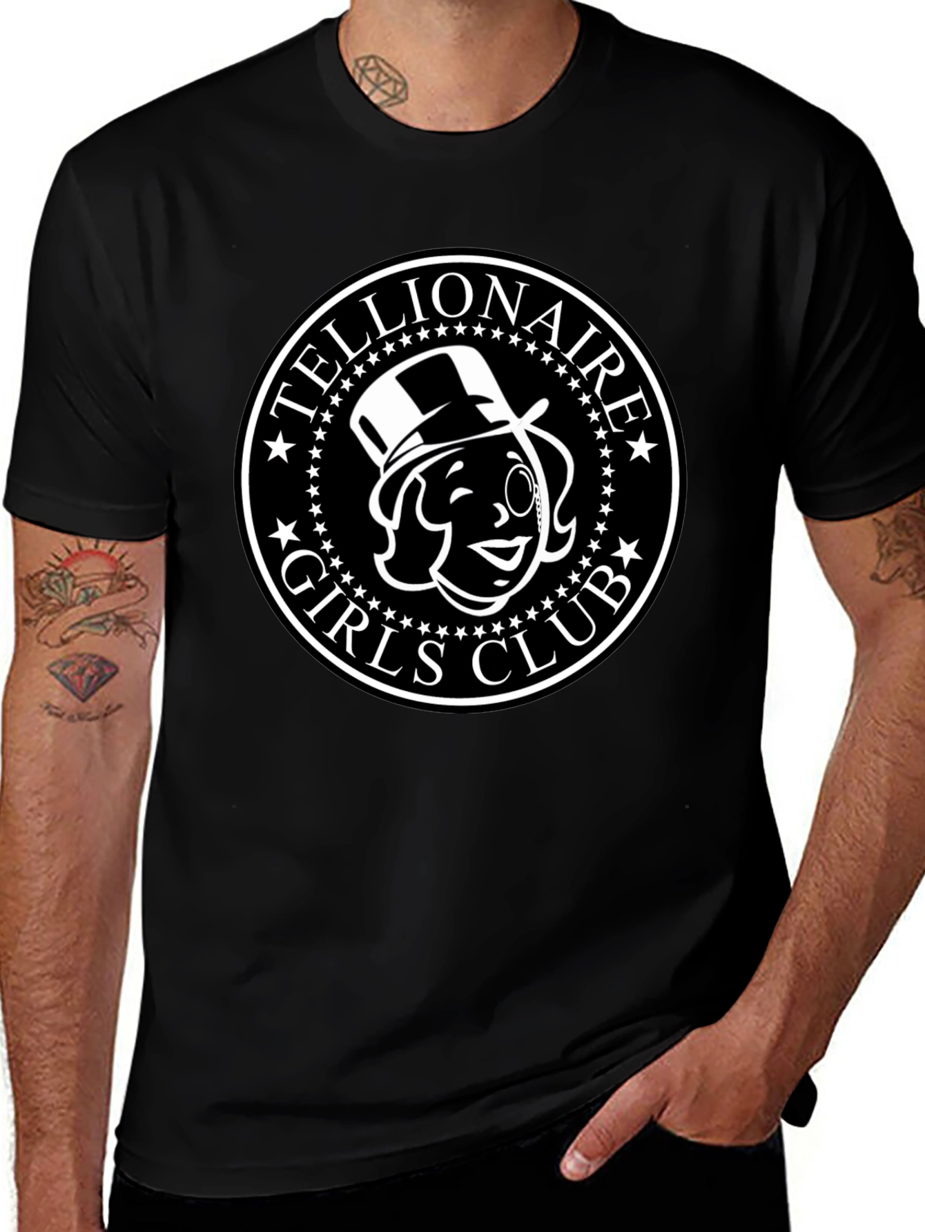 Tellionaire Girls Club Black T-Shirt