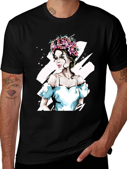 Floral Crown Woman Graphic Tee
