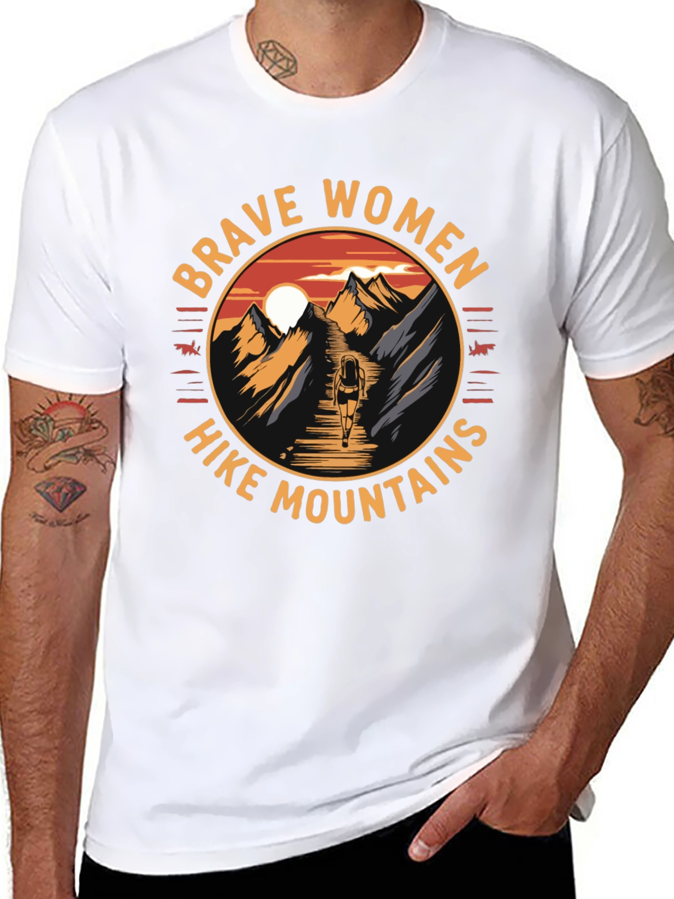 Brave Women Hike Mountains Graphic Tee