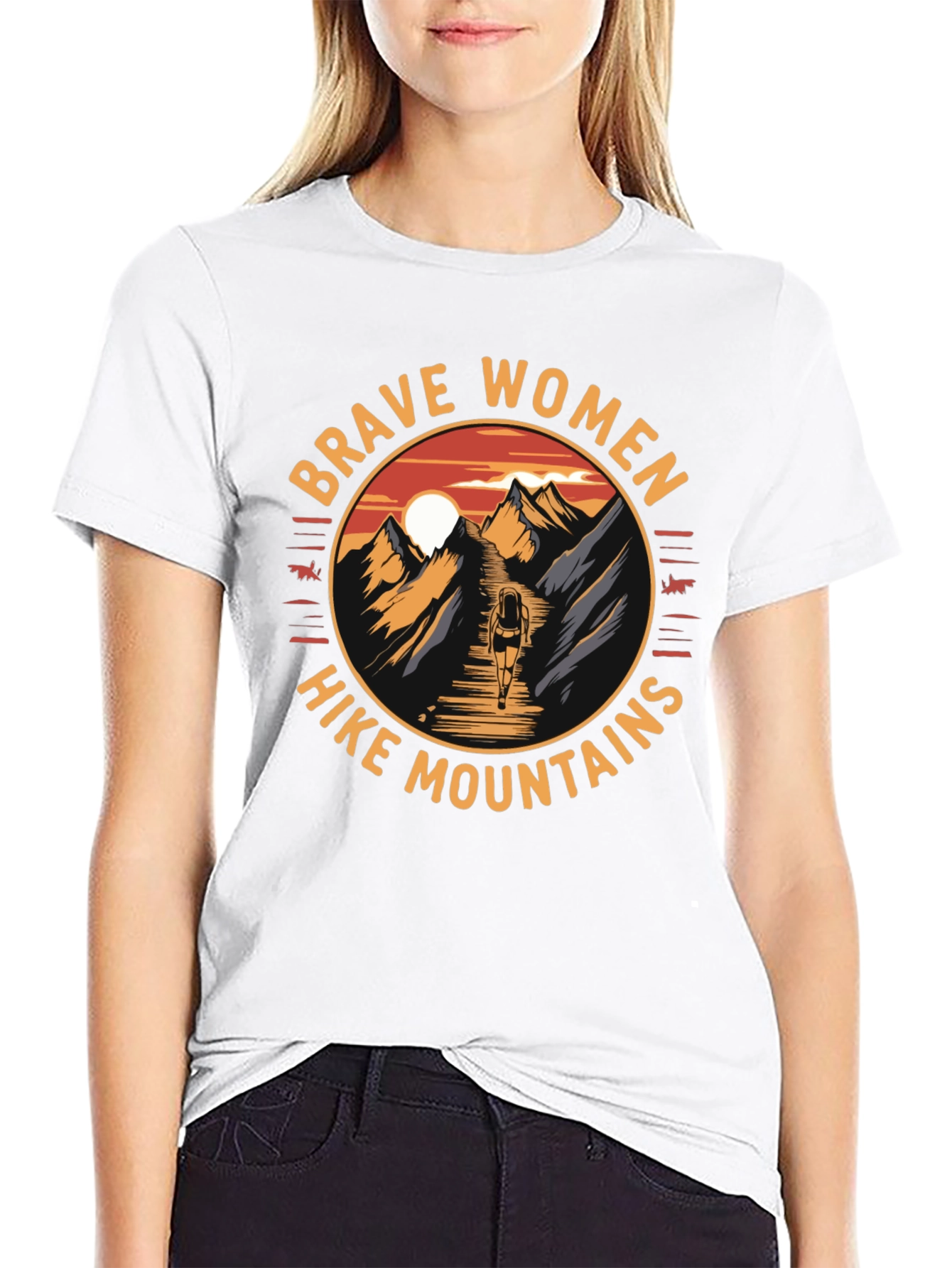 Brave Women Hike Mountains Graphic Tee