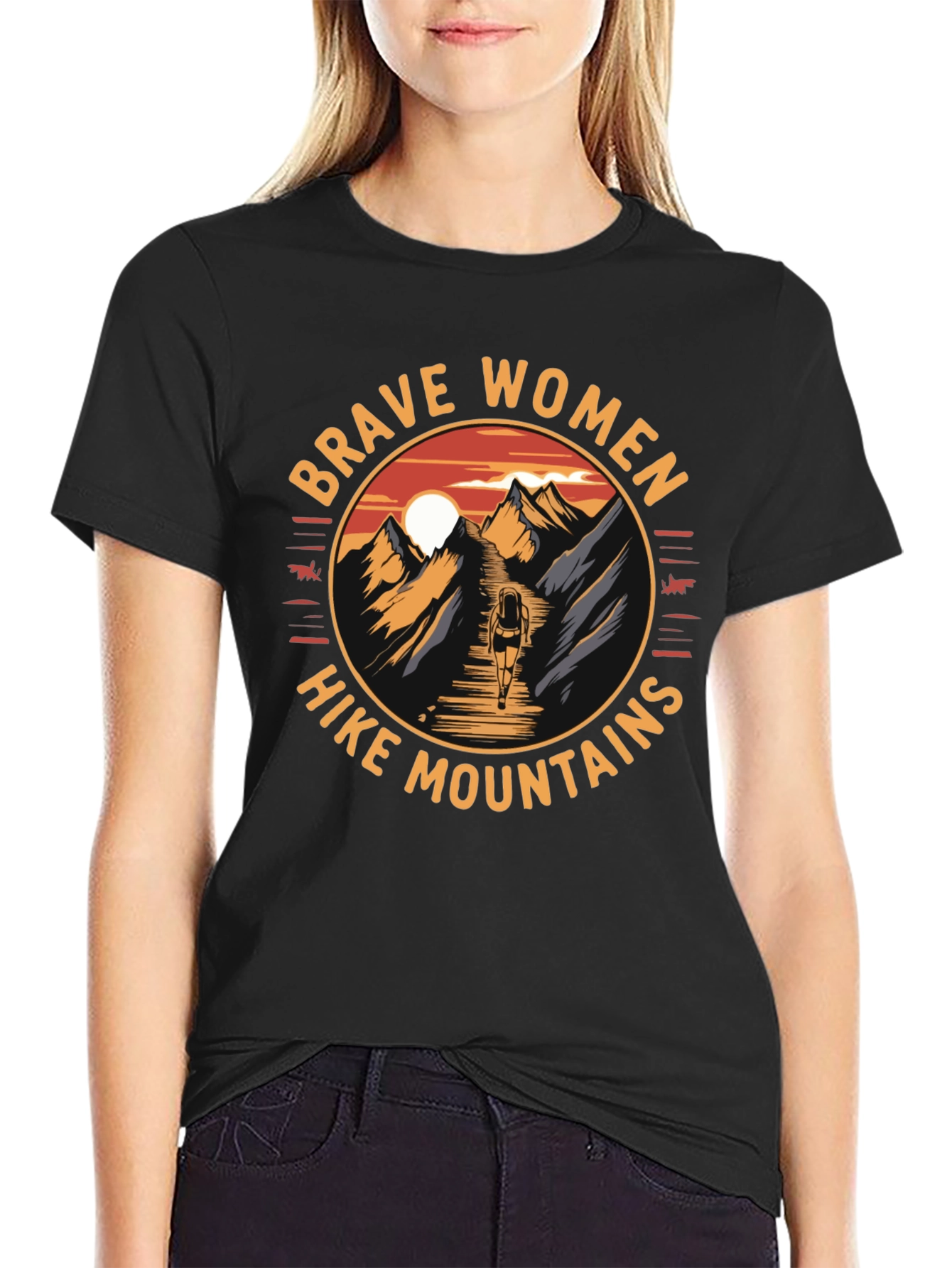 Brave Women Hike Mountains Graphic Tee