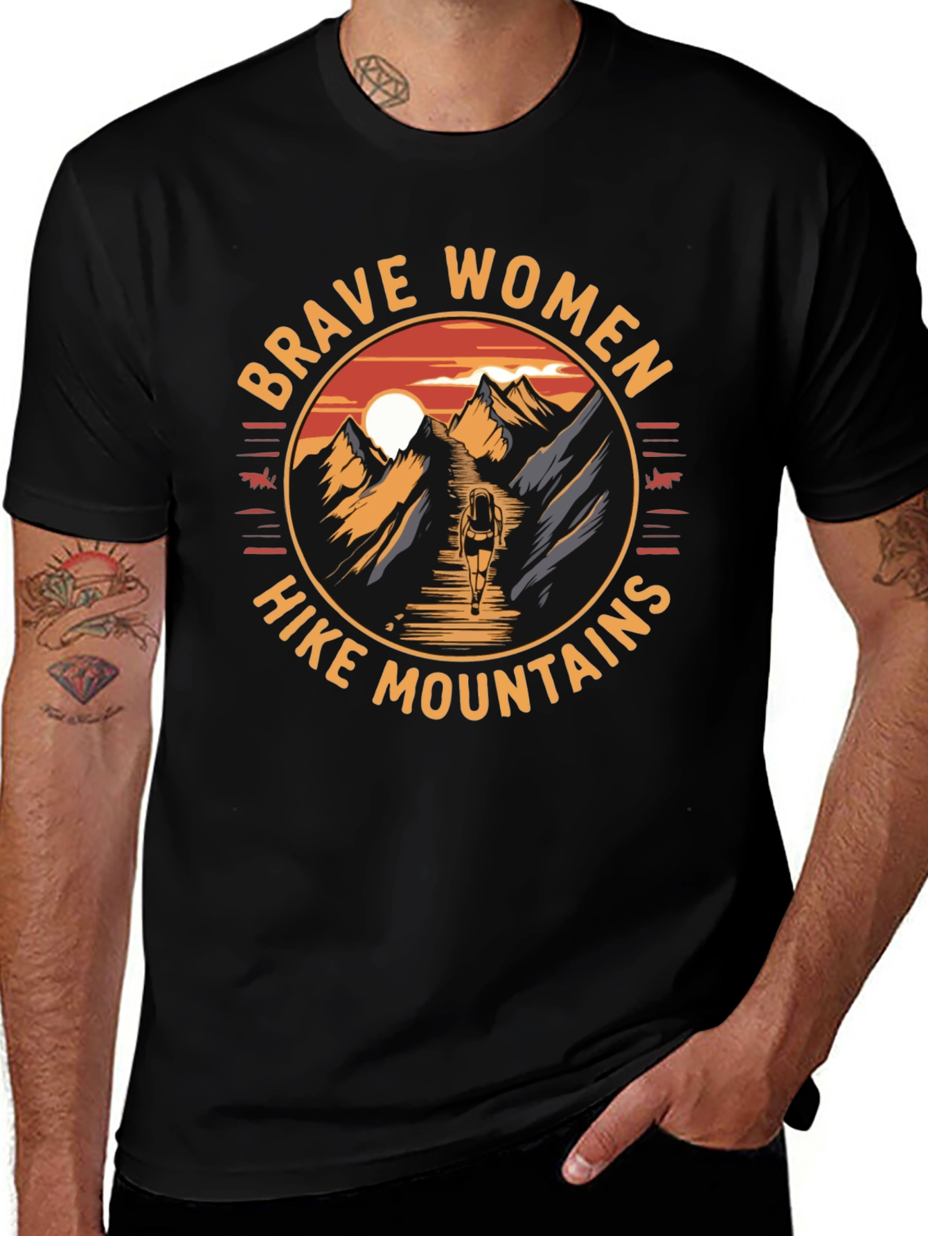 Brave Women Hike Mountains Graphic Tee