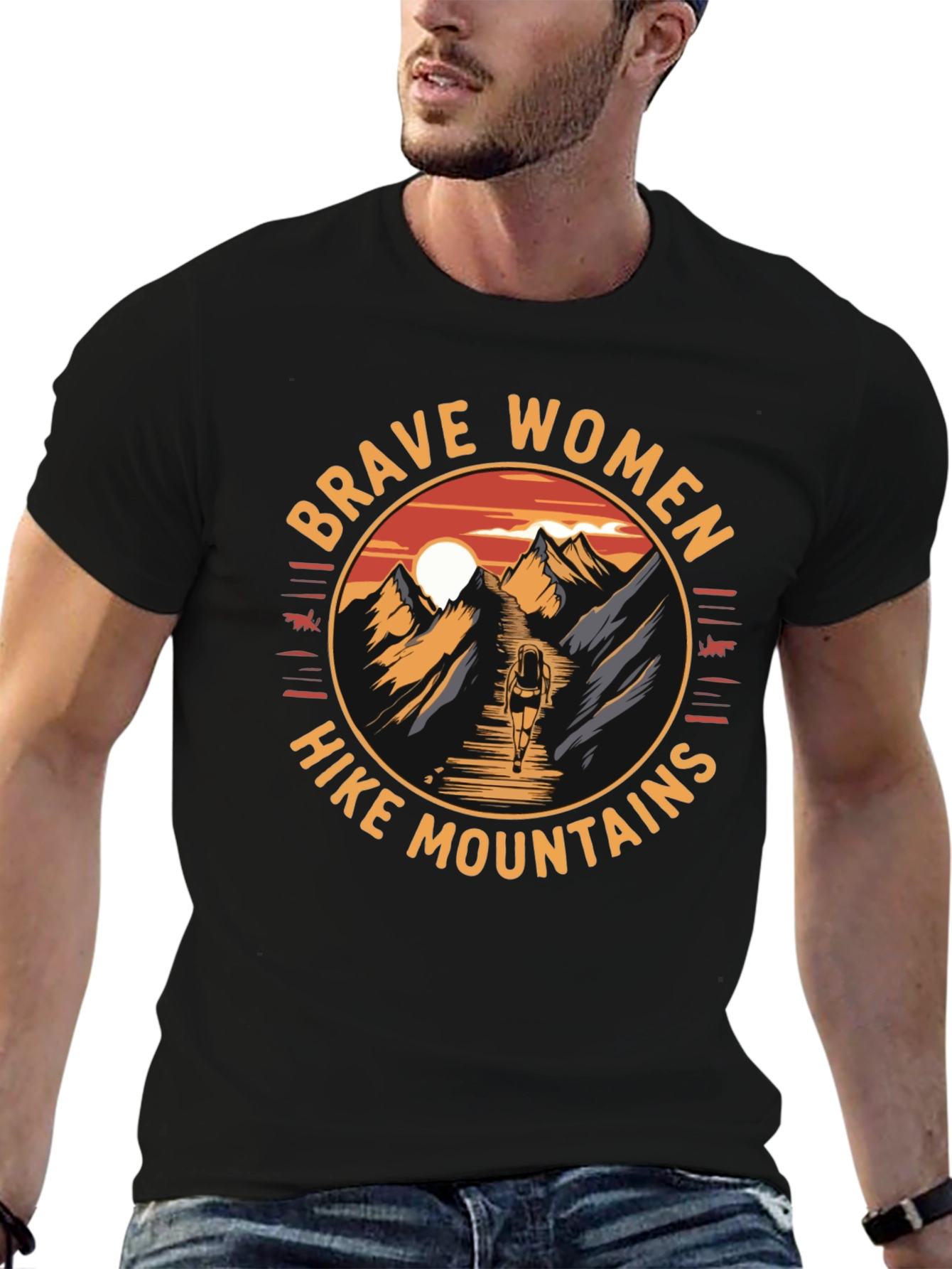 Brave Women Hike Mountains Graphic Tee