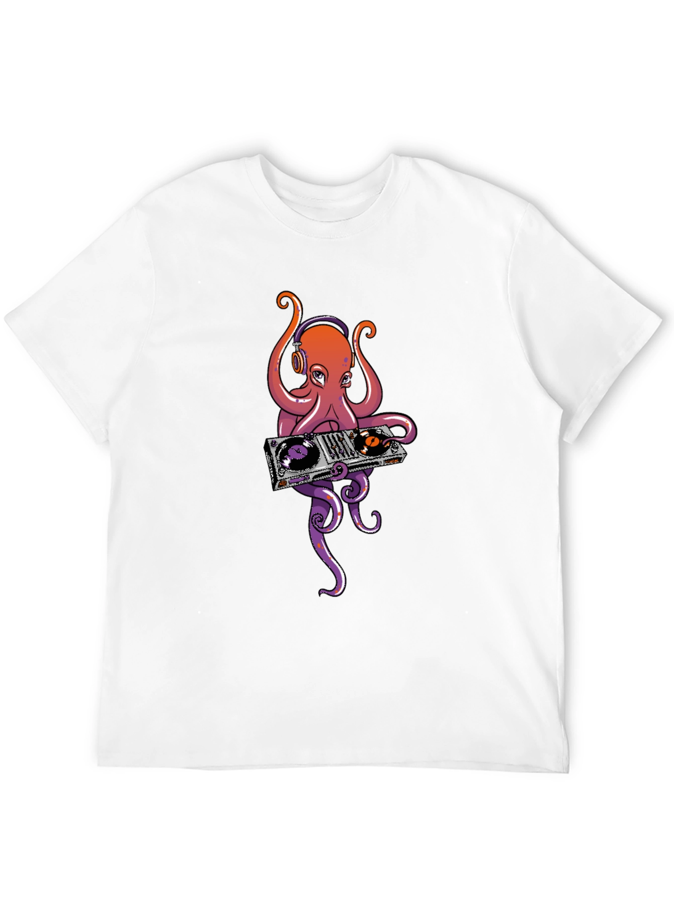 DJ Octopus Graphic T-Shirt - Cool Music Lover Tee