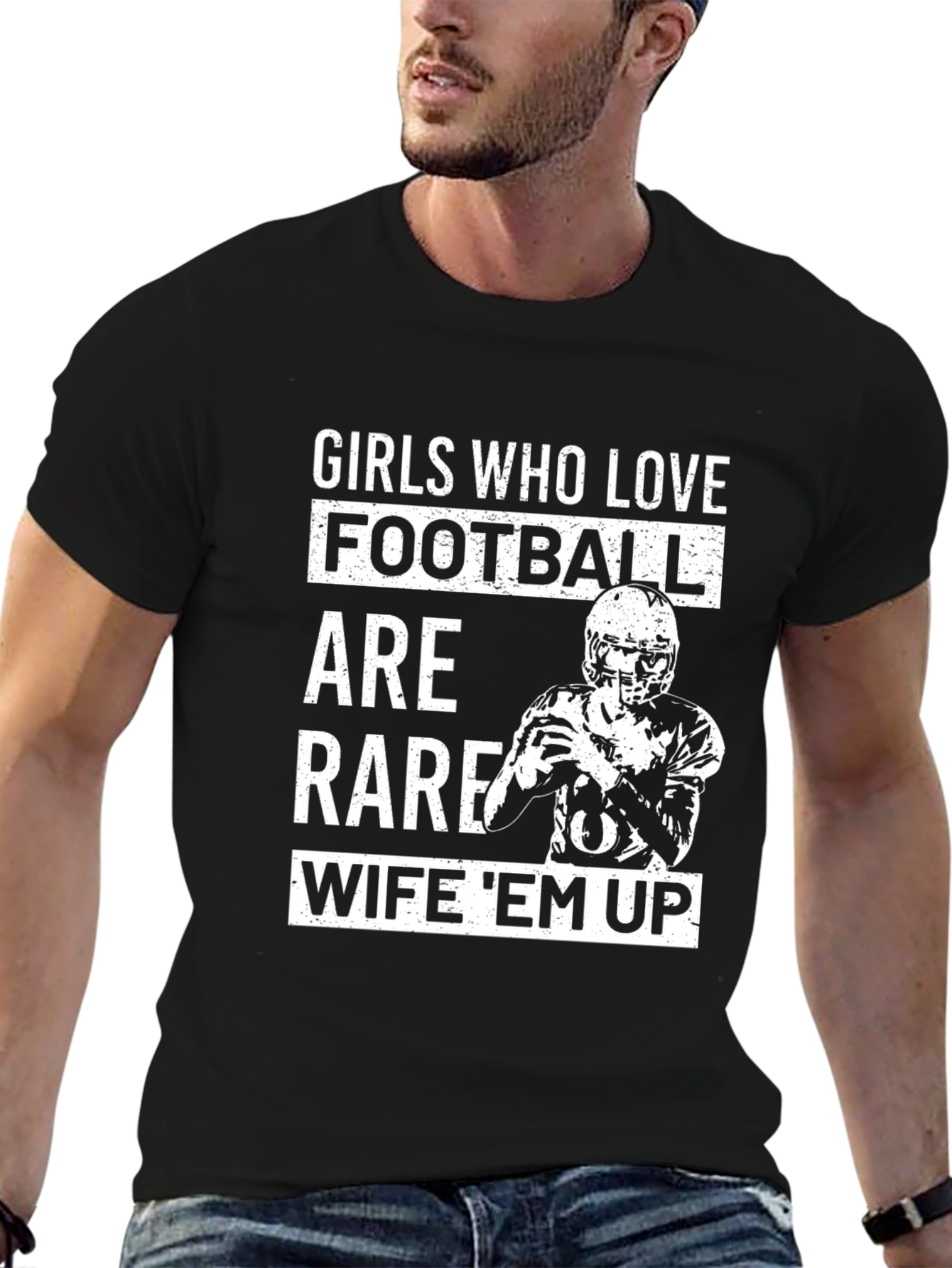 Girls Who Love Football T-Shirt