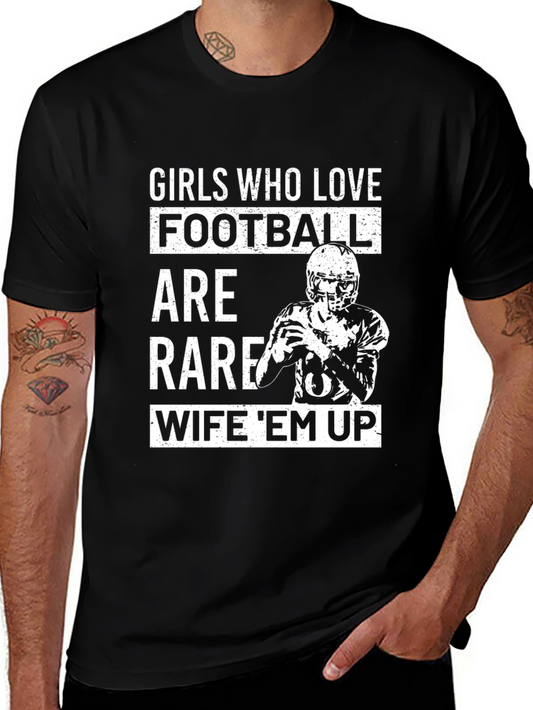 Girls Who Love Football T-Shirt