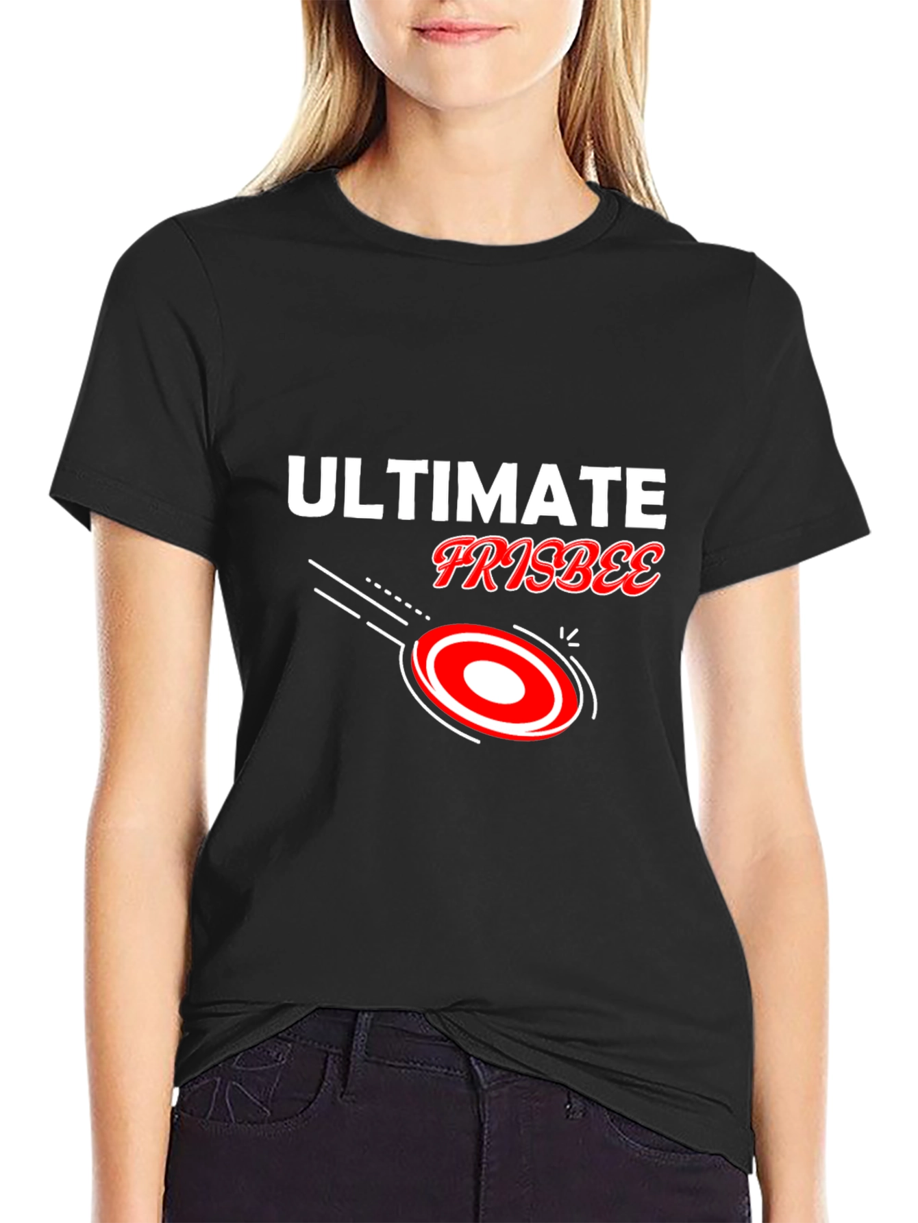 Ultimate Frisbee Black T-Shirt