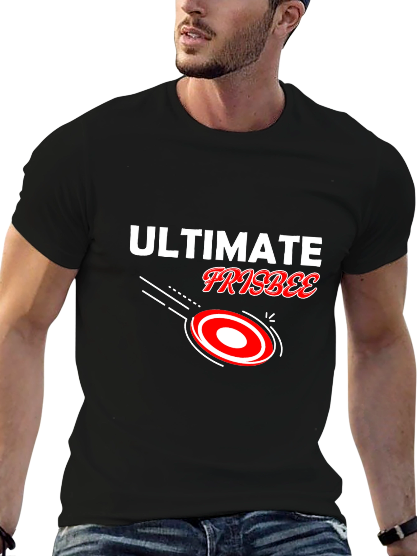 Ultimate Frisbee Black T-Shirt