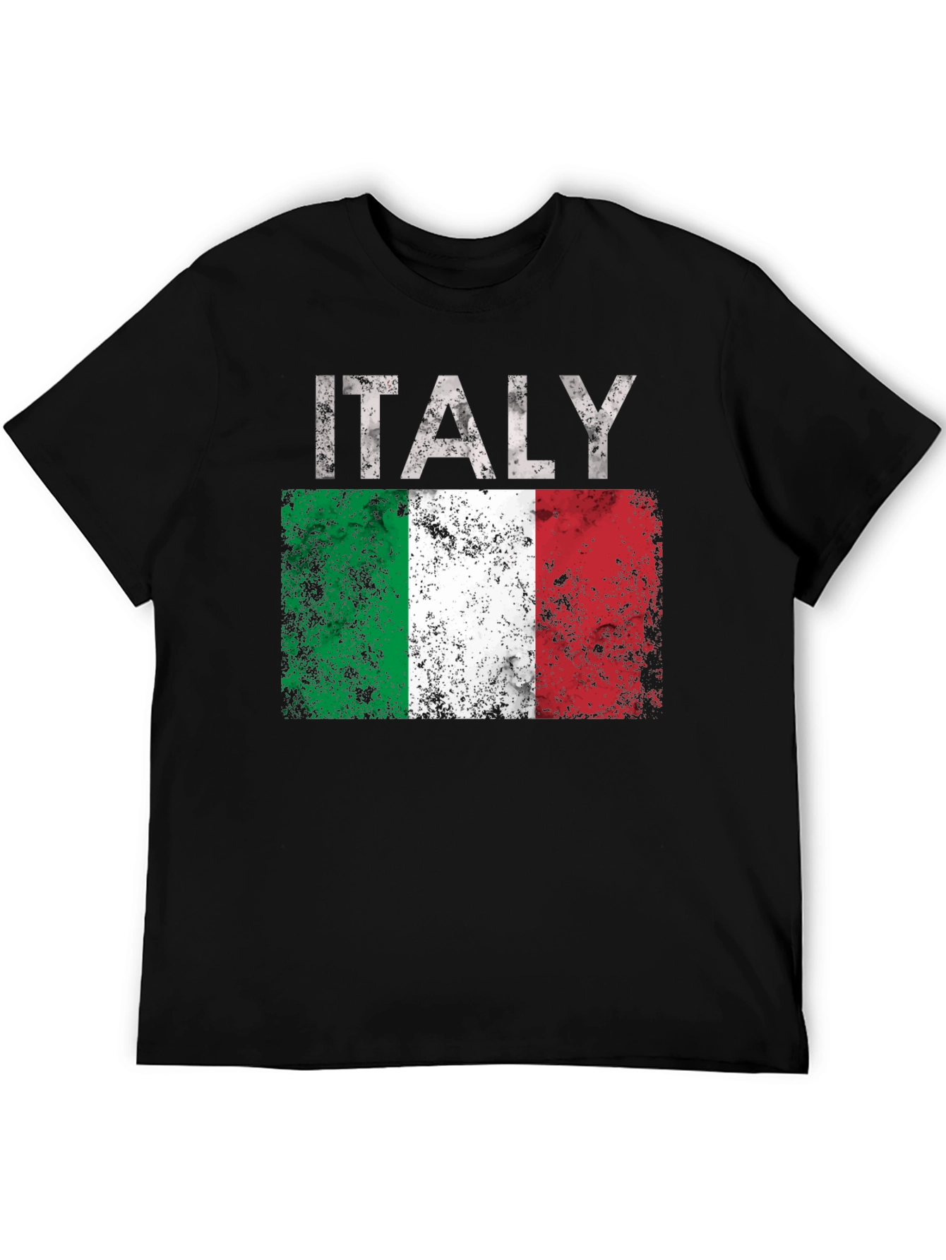 Italy Flag Distressed Graphic T-Shirt