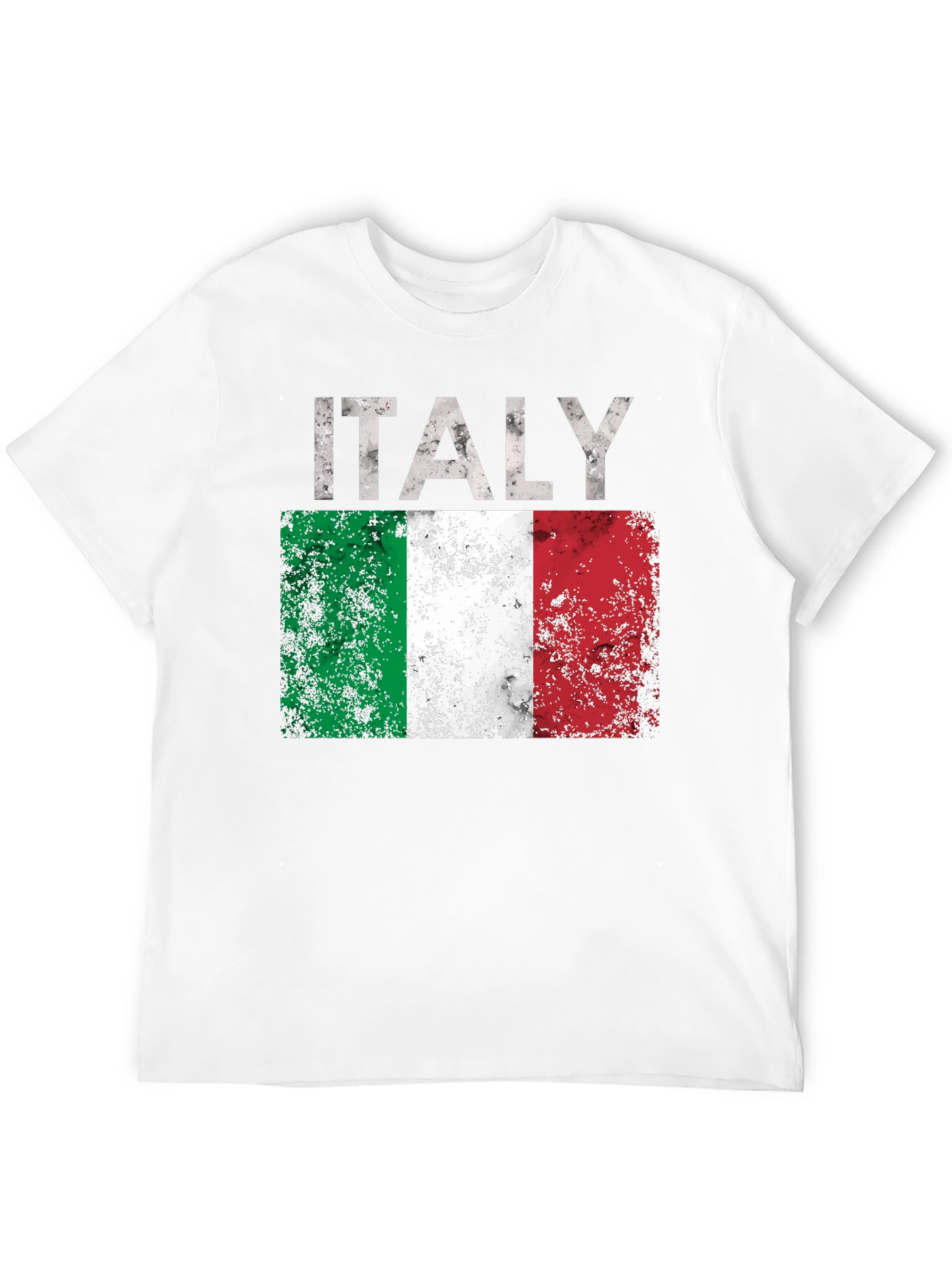 Italy Flag Distressed Graphic T-Shirt