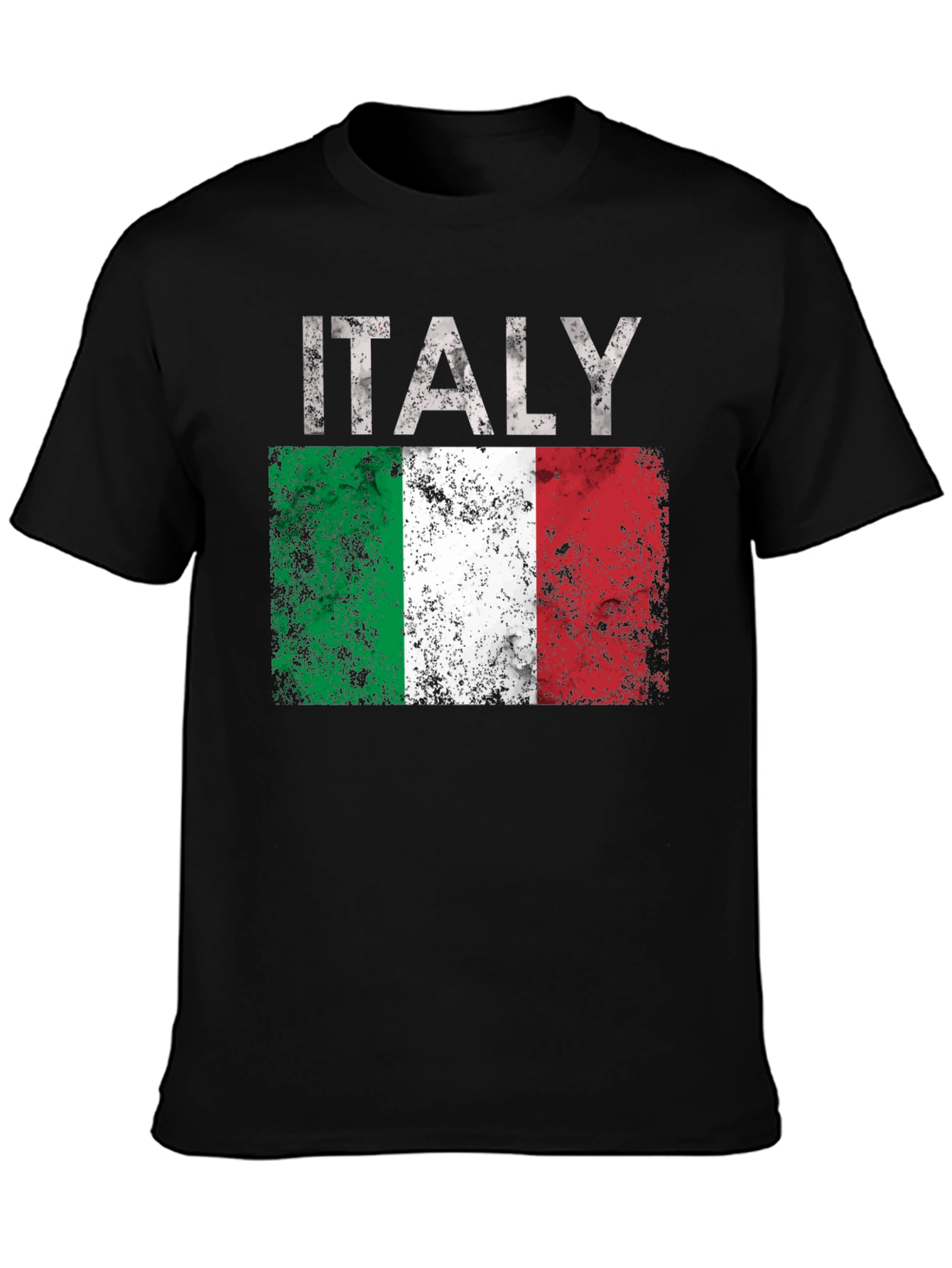 Italy Flag Distressed Graphic T-Shirt