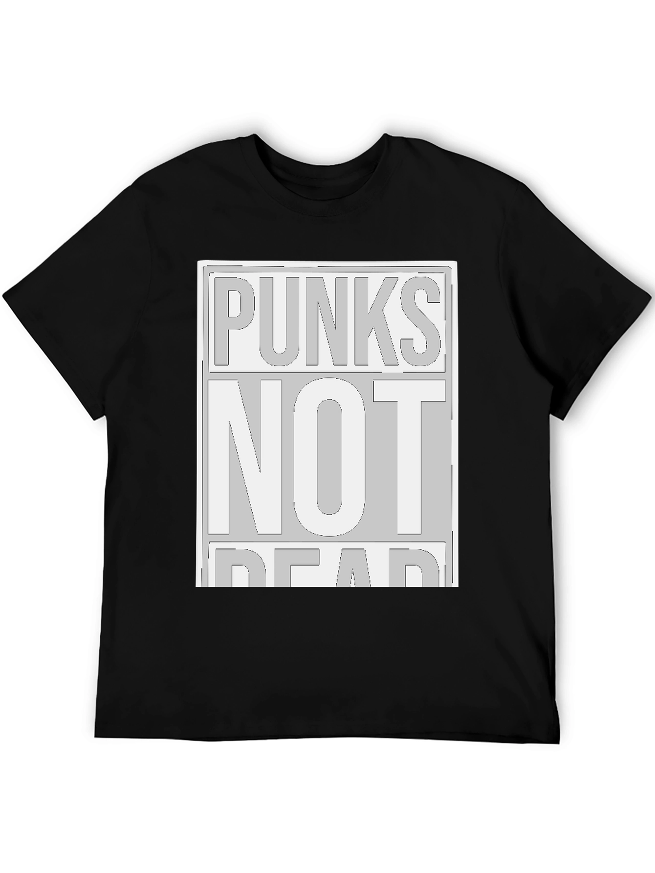 Punks Not Dead Graphic Tee - Black Cotton Shirt