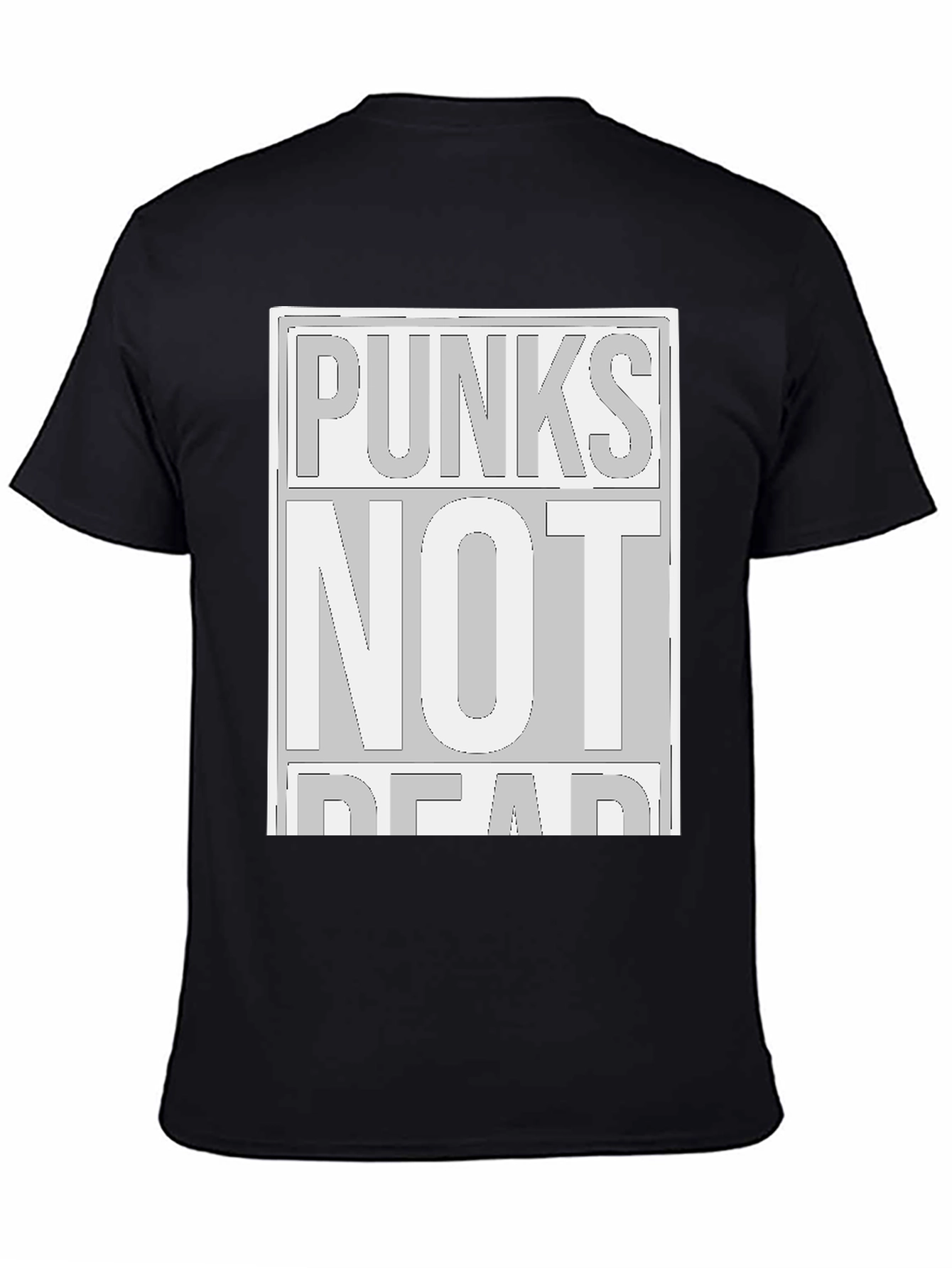 Punks Not Dead Graphic Tee - Black Cotton Shirt