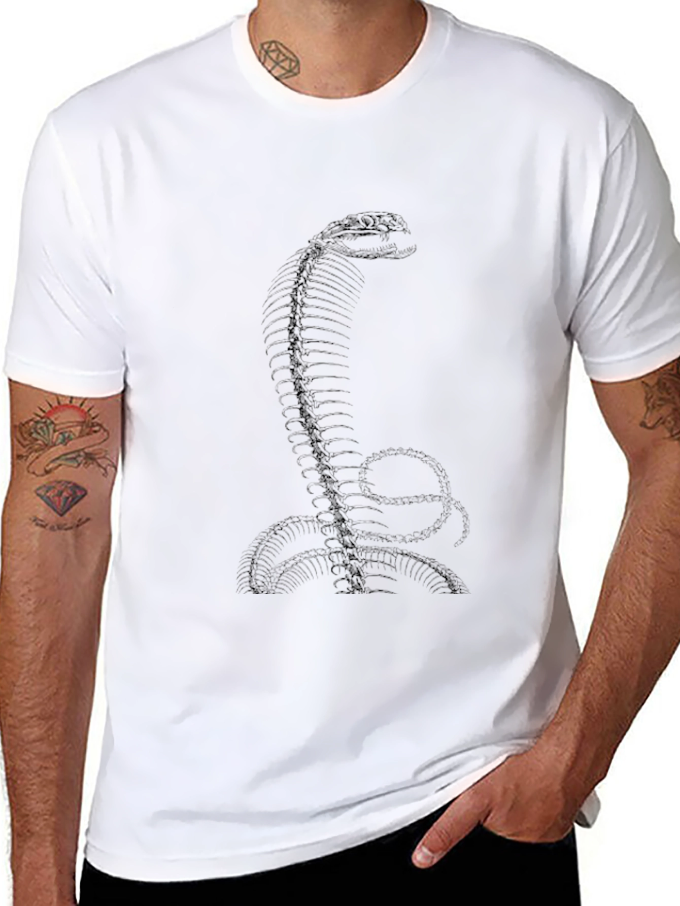 Cobra Skeleton Graphic Tee - Black T-Shirt